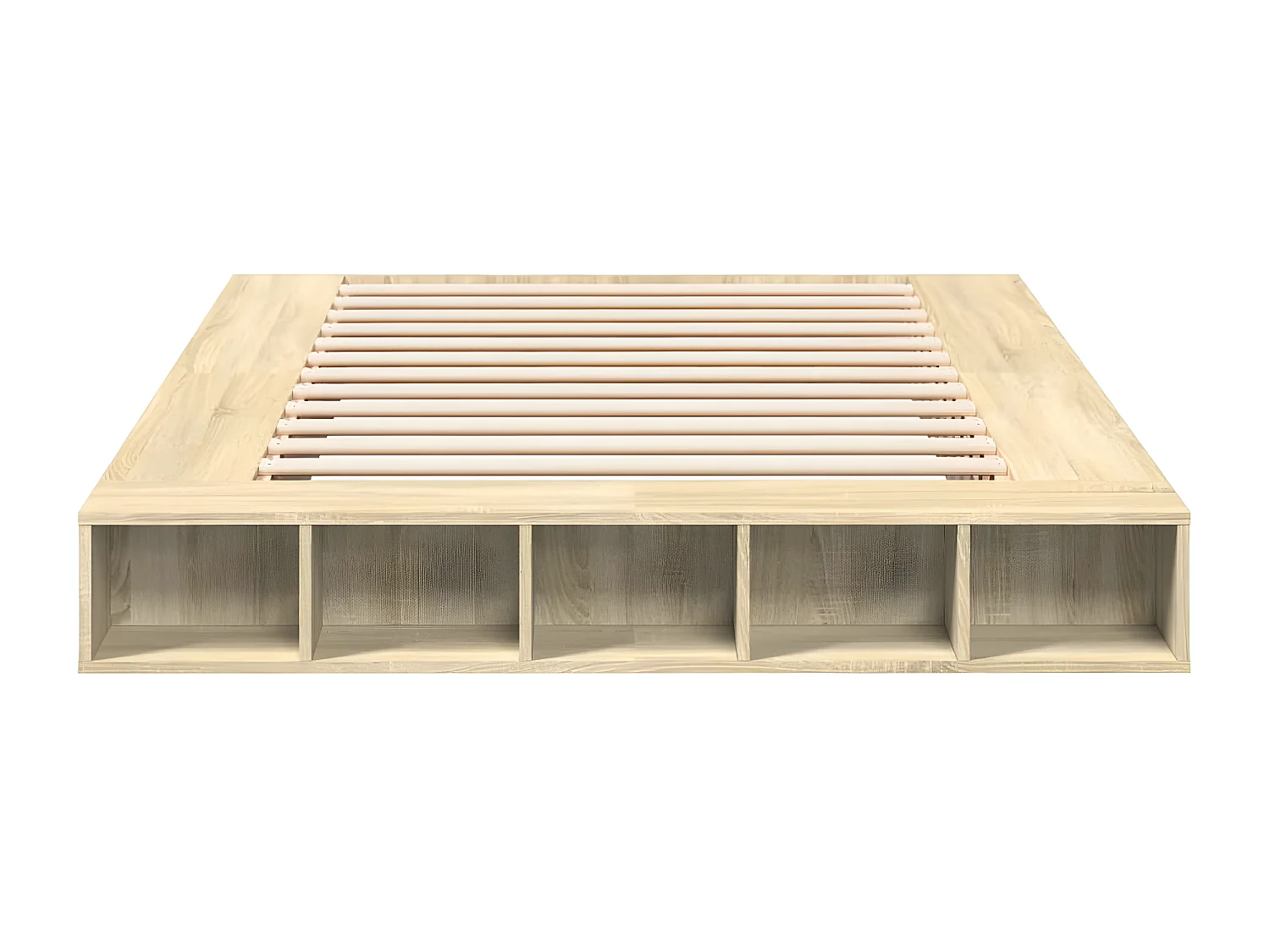 Cadre de lit chêne sonoma 160x200 bois d'ingénierie