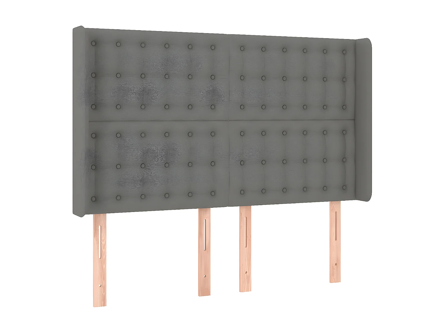 Sommier à lattes de lit matelas LED Gris foncé 140x200 Tissu