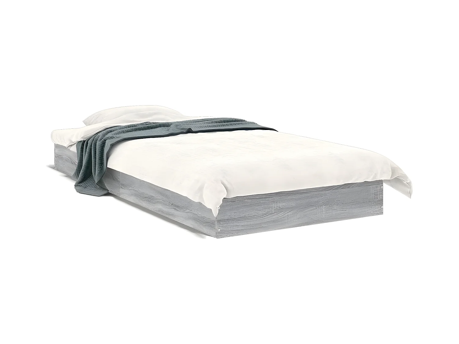 Cadre de lit sonoma gris 75x190 bois d'ingénierie