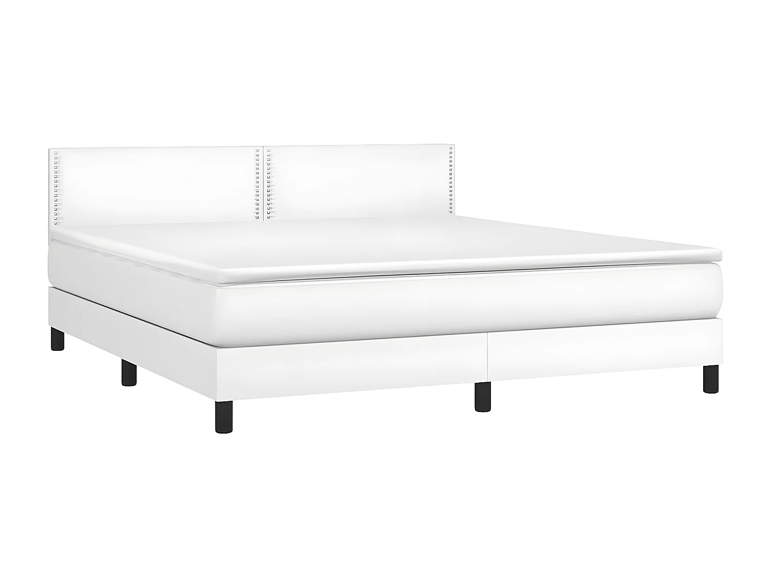 Sommier à lattes de lit avec matelas et LED Blanc 160x200