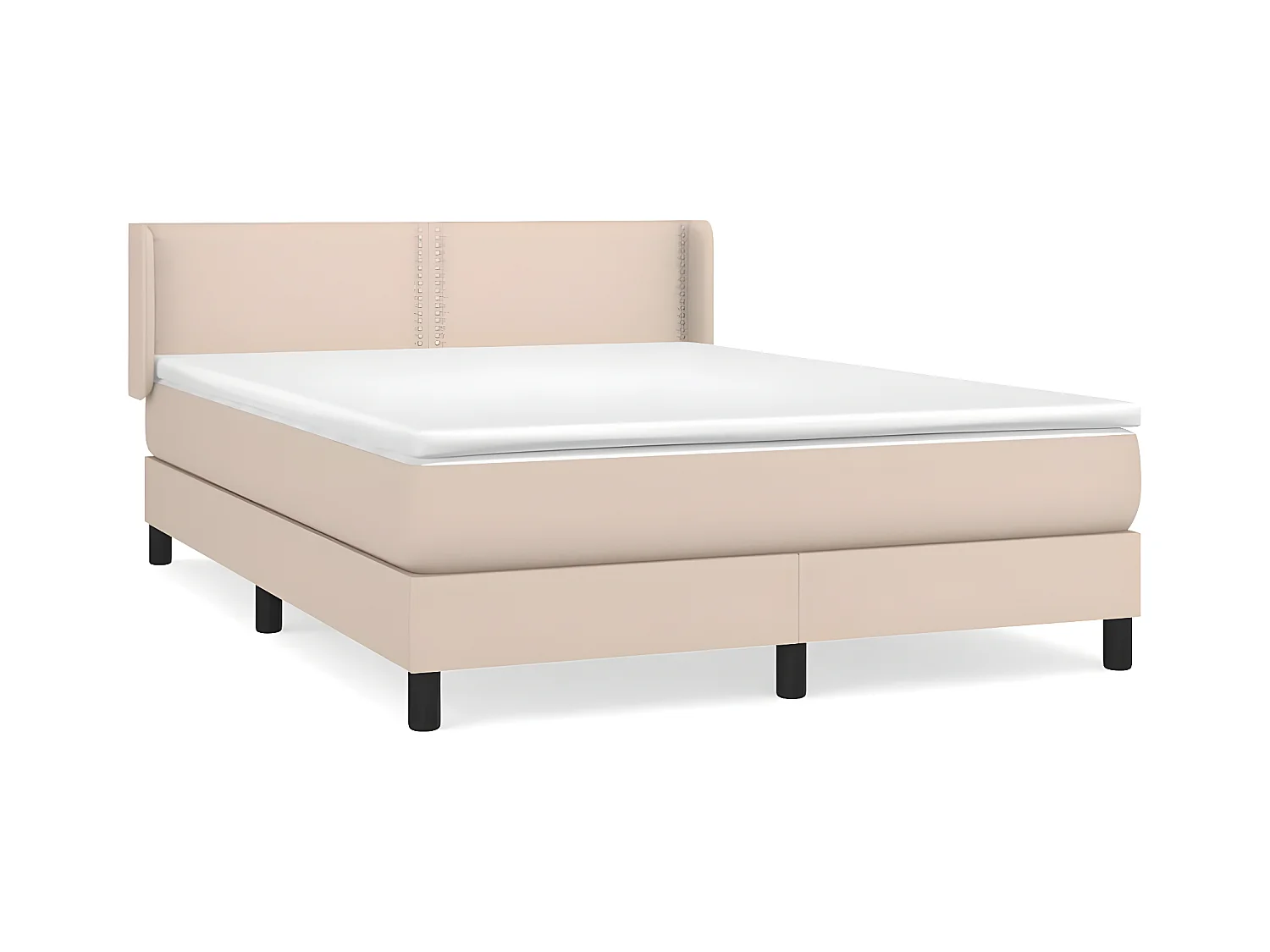 Sommier à lattes de lit avec matelas Cappuccino 140x190