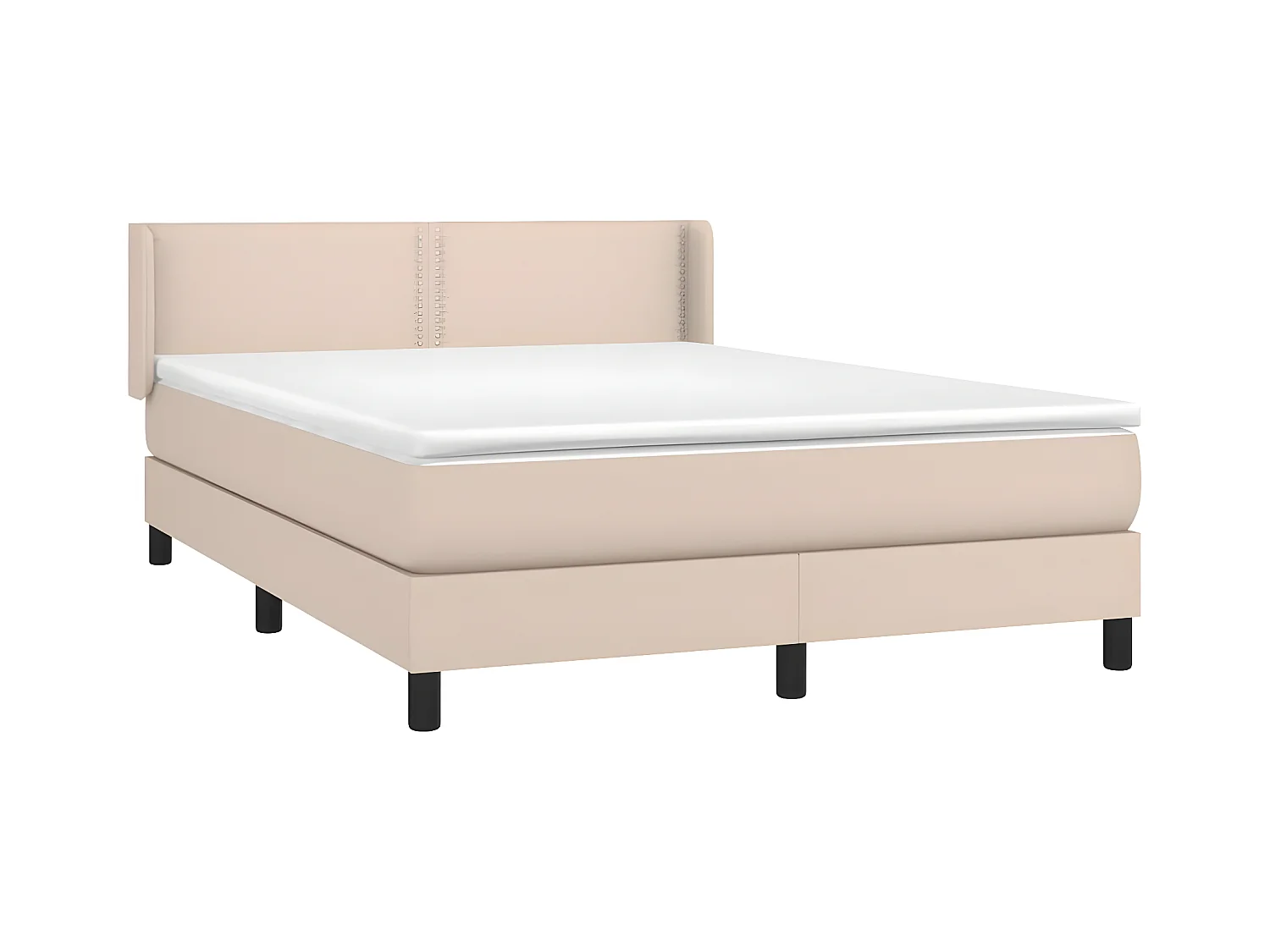 Sommier à lattes de lit avec matelas Cappuccino 140x190