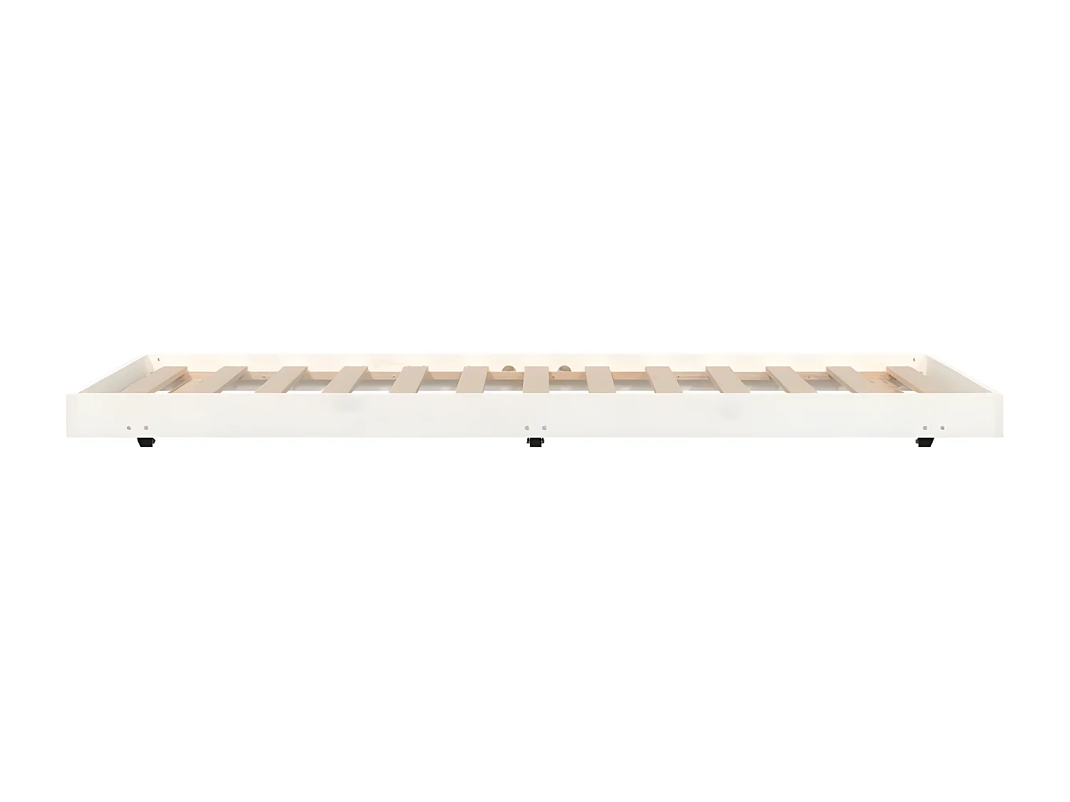 Cadre de lit Blanc 75x190 Bois de pin massif