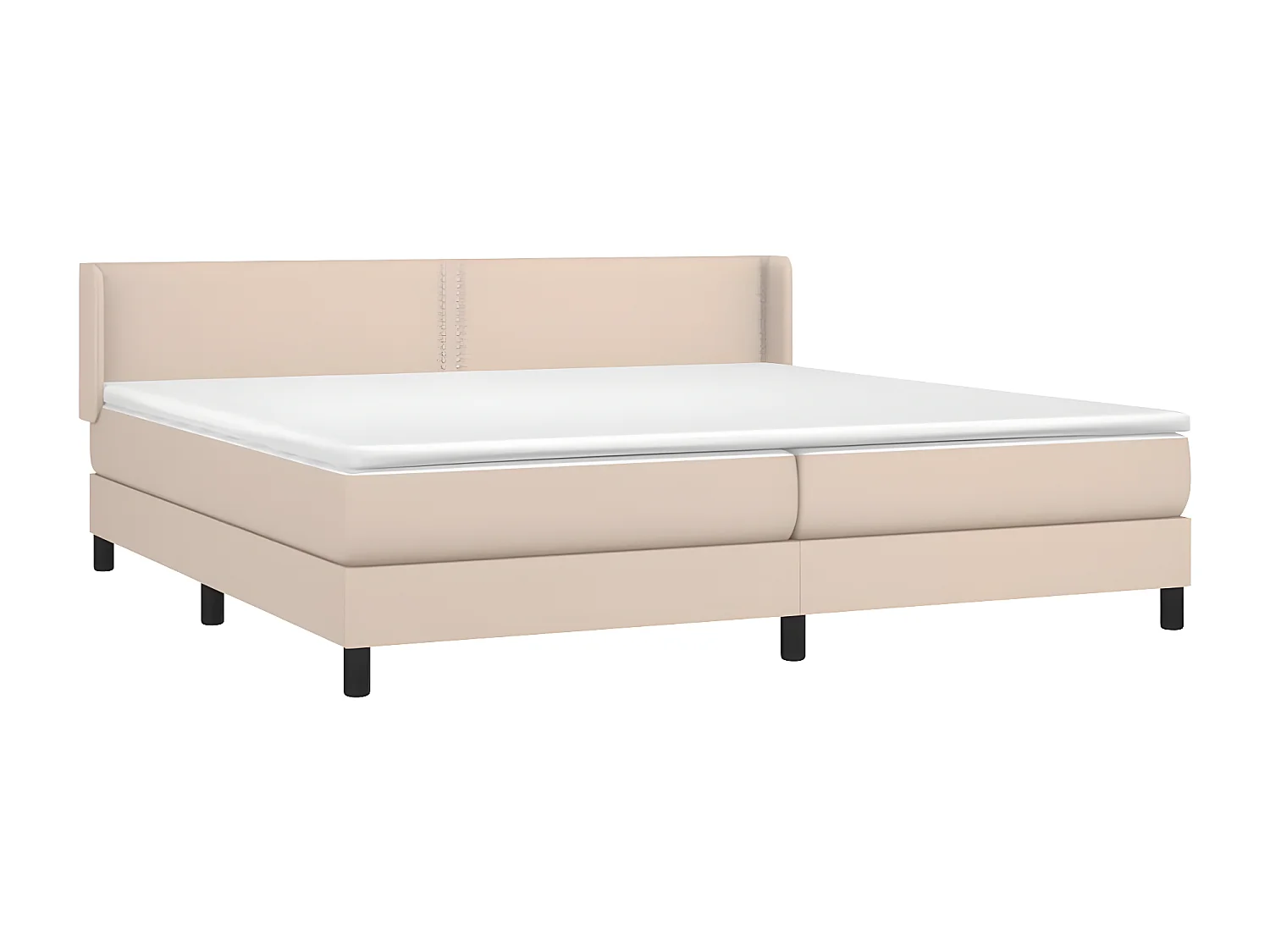 Sommier à lattes de lit avec matelas Cappuccino 200x200