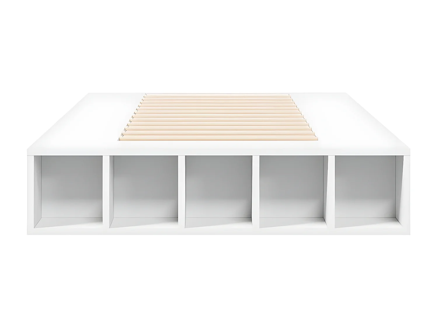 Cadre de lit blanc 90x200 bois d'ingénierie