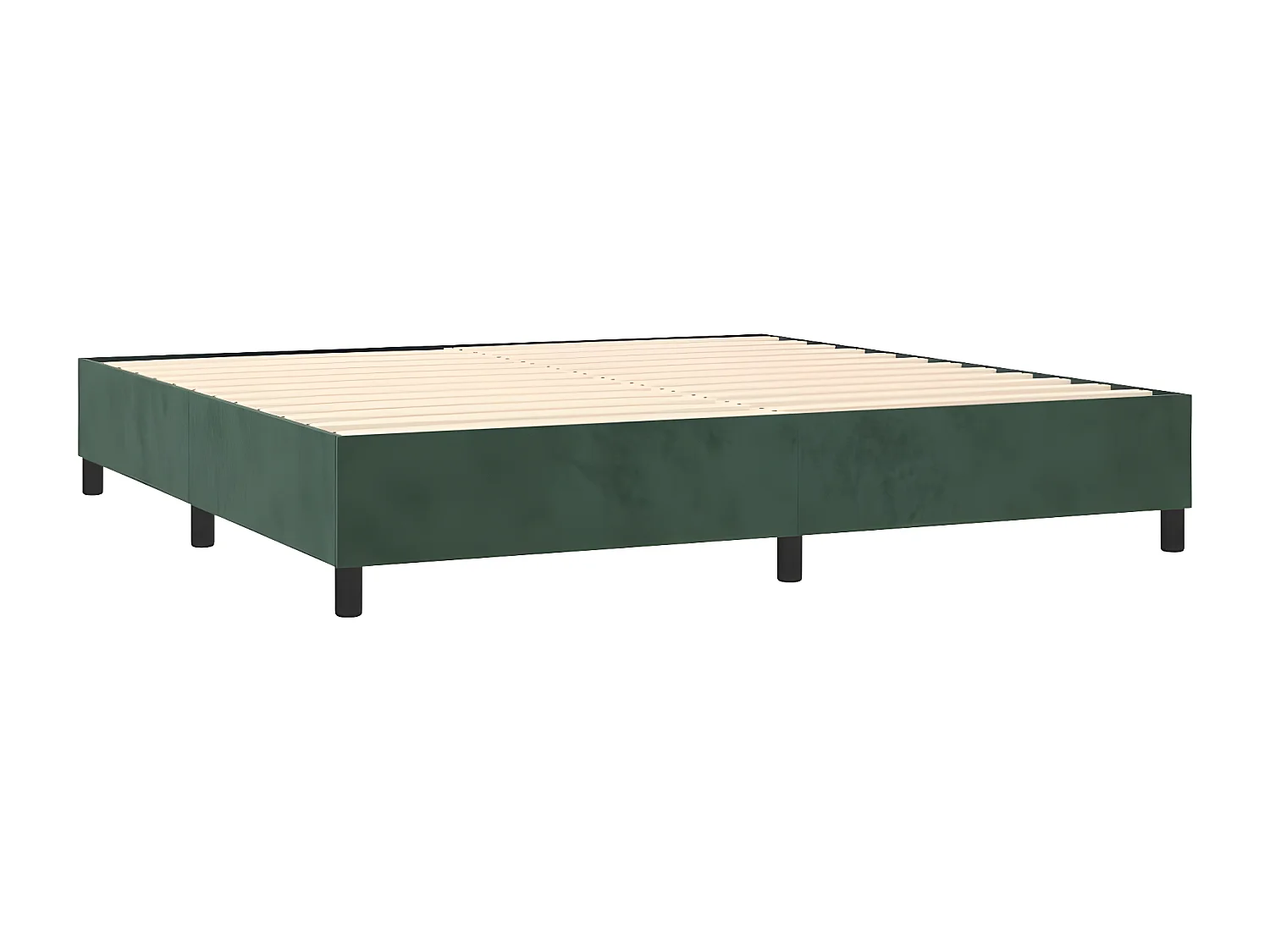 Sommier à lattes de lit matelas et LED Vert foncé 200x200