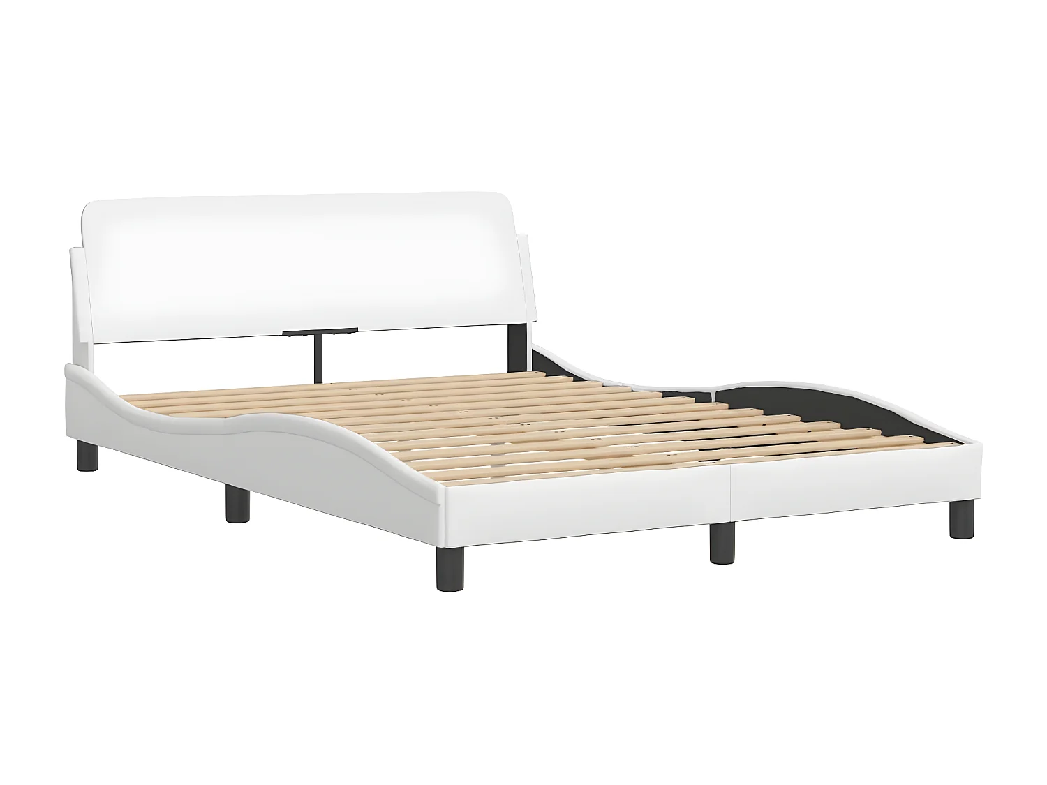 Lit avec matelas blanc 120x200 similicuir