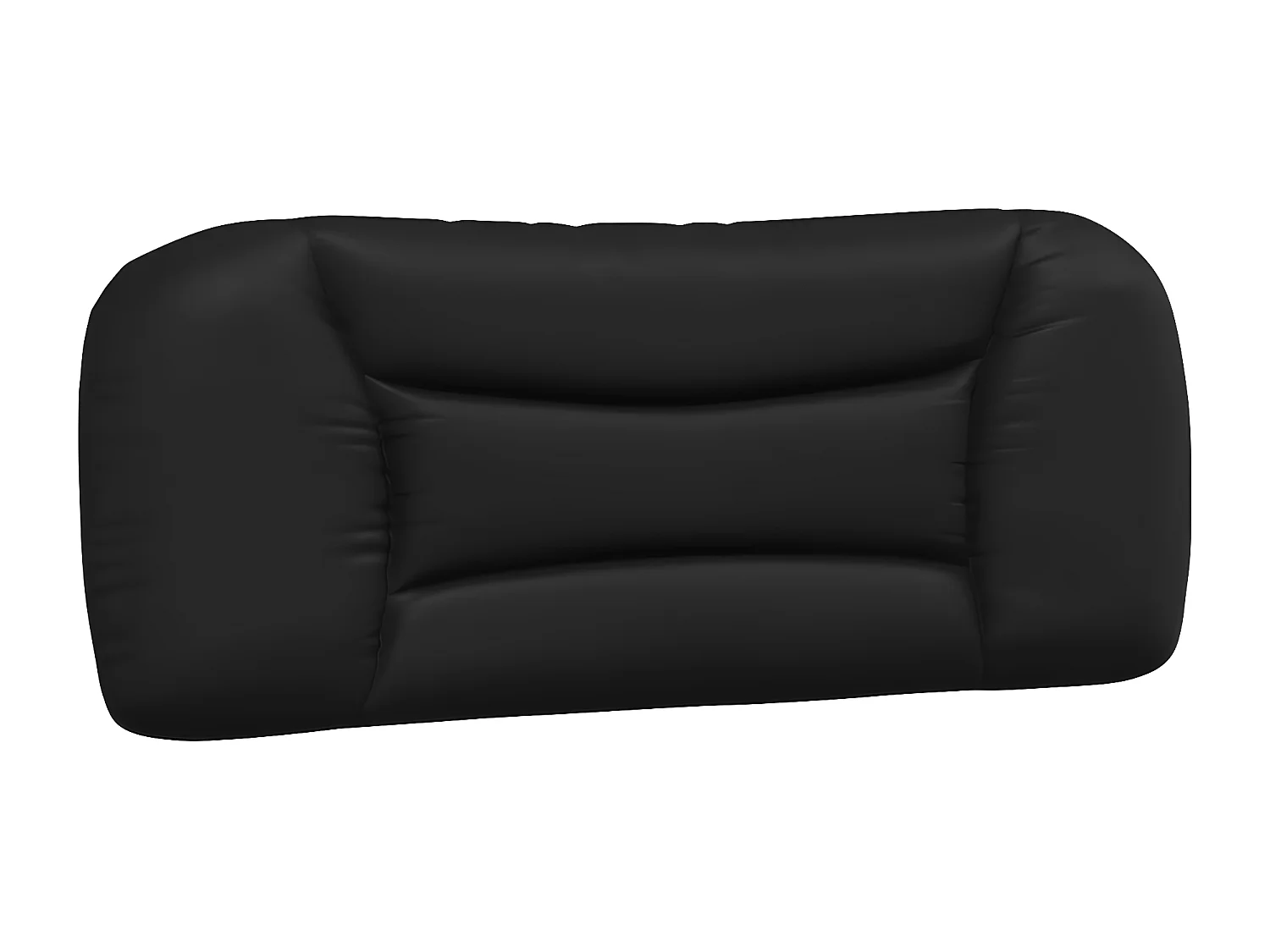 Lit avec matelas noir 100x200 similicuir