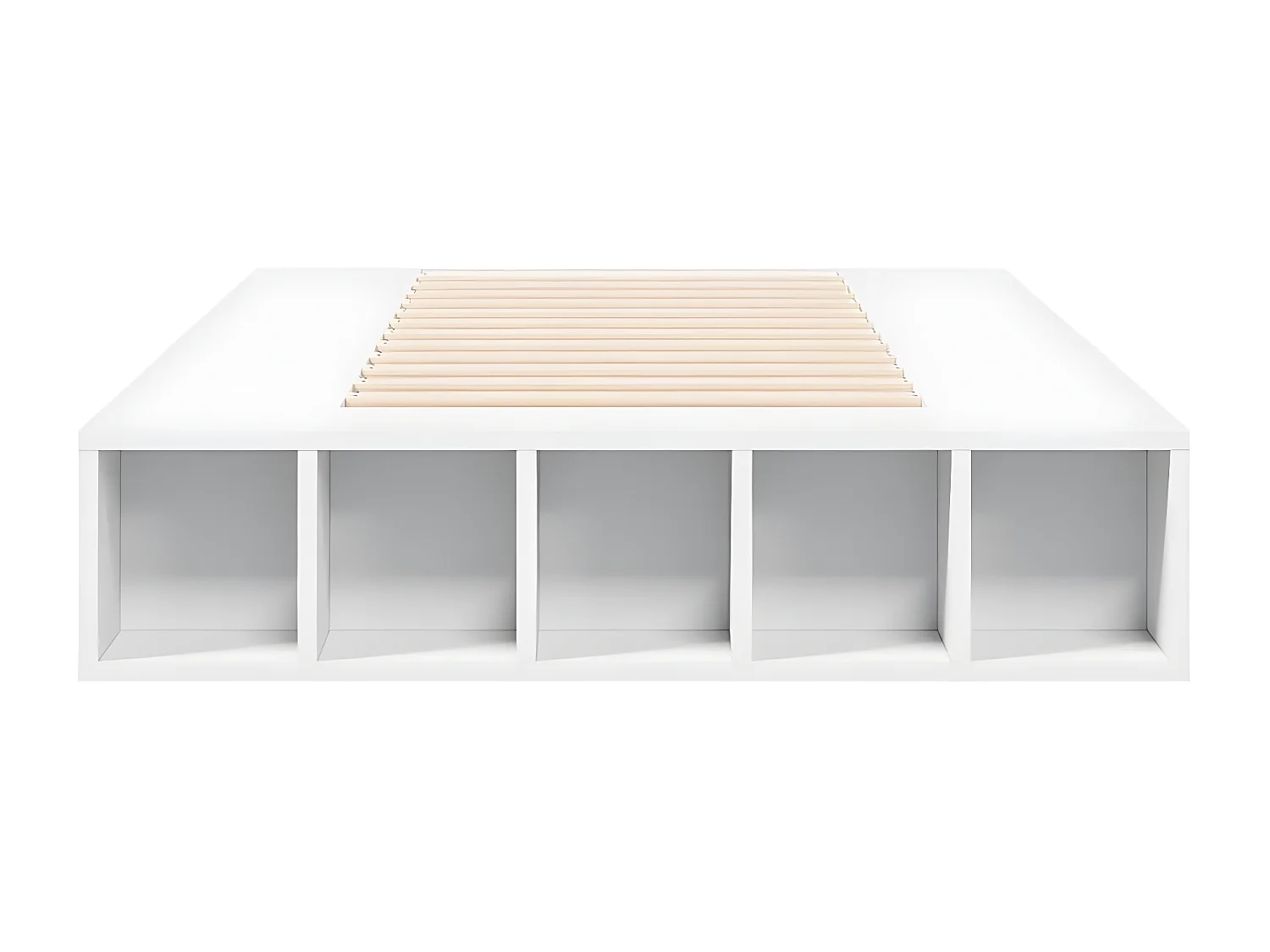 Cadre de lit blanc 100x200 bois d'ingénierie