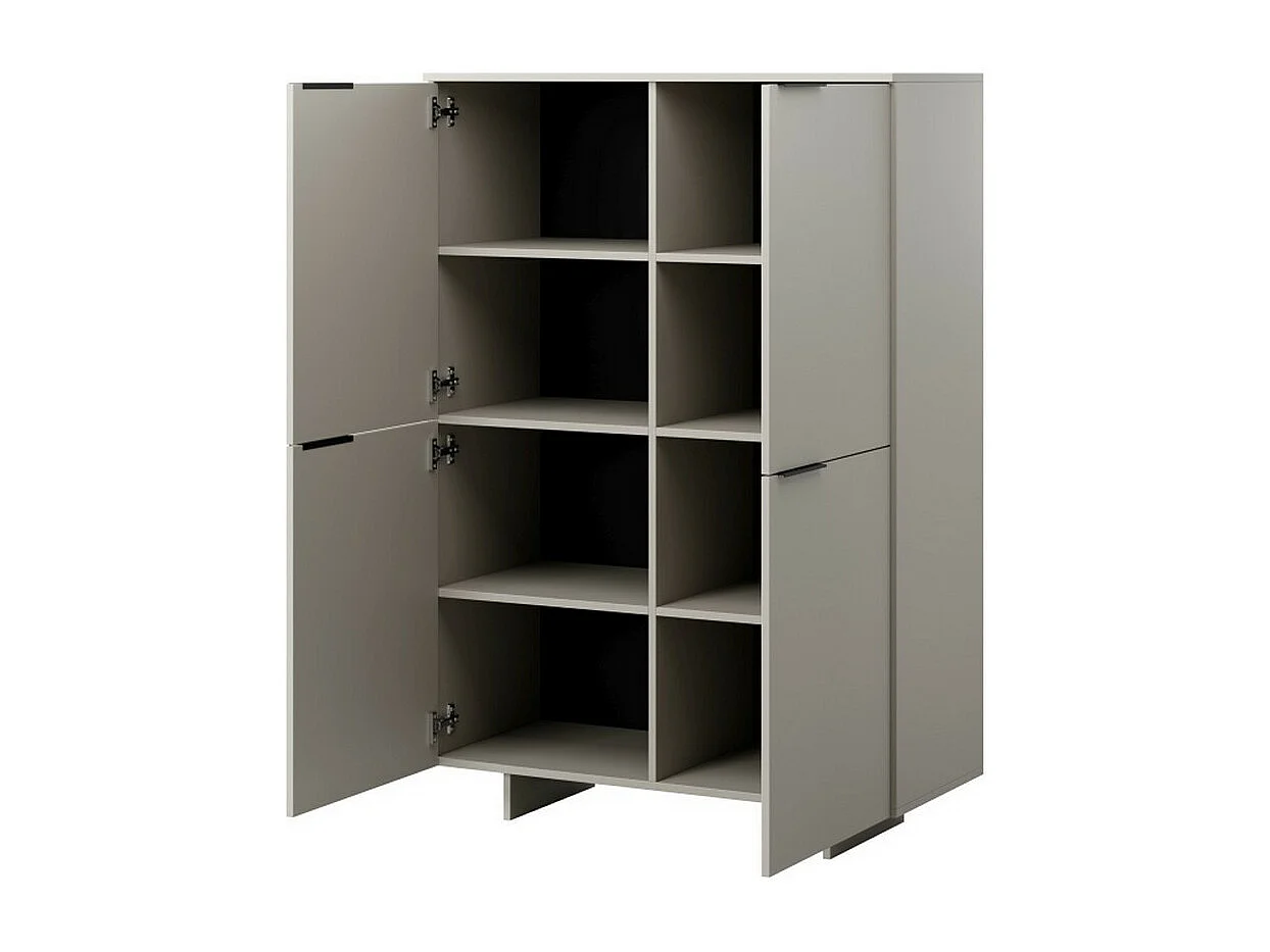 Buffet haut 4 portes beige mat Jude