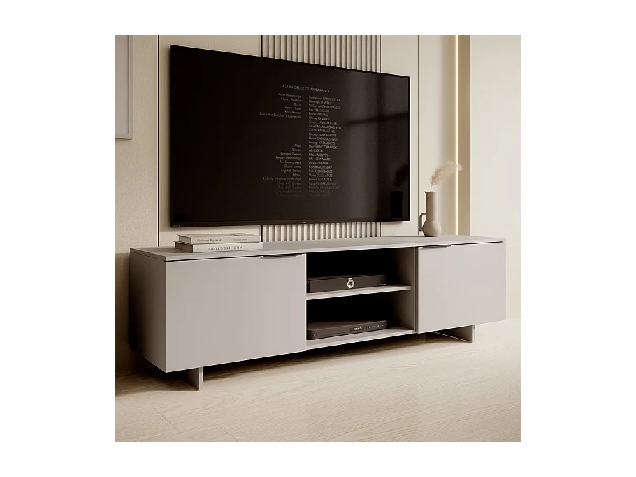 Meuble télé beige mat 180 cm Jude