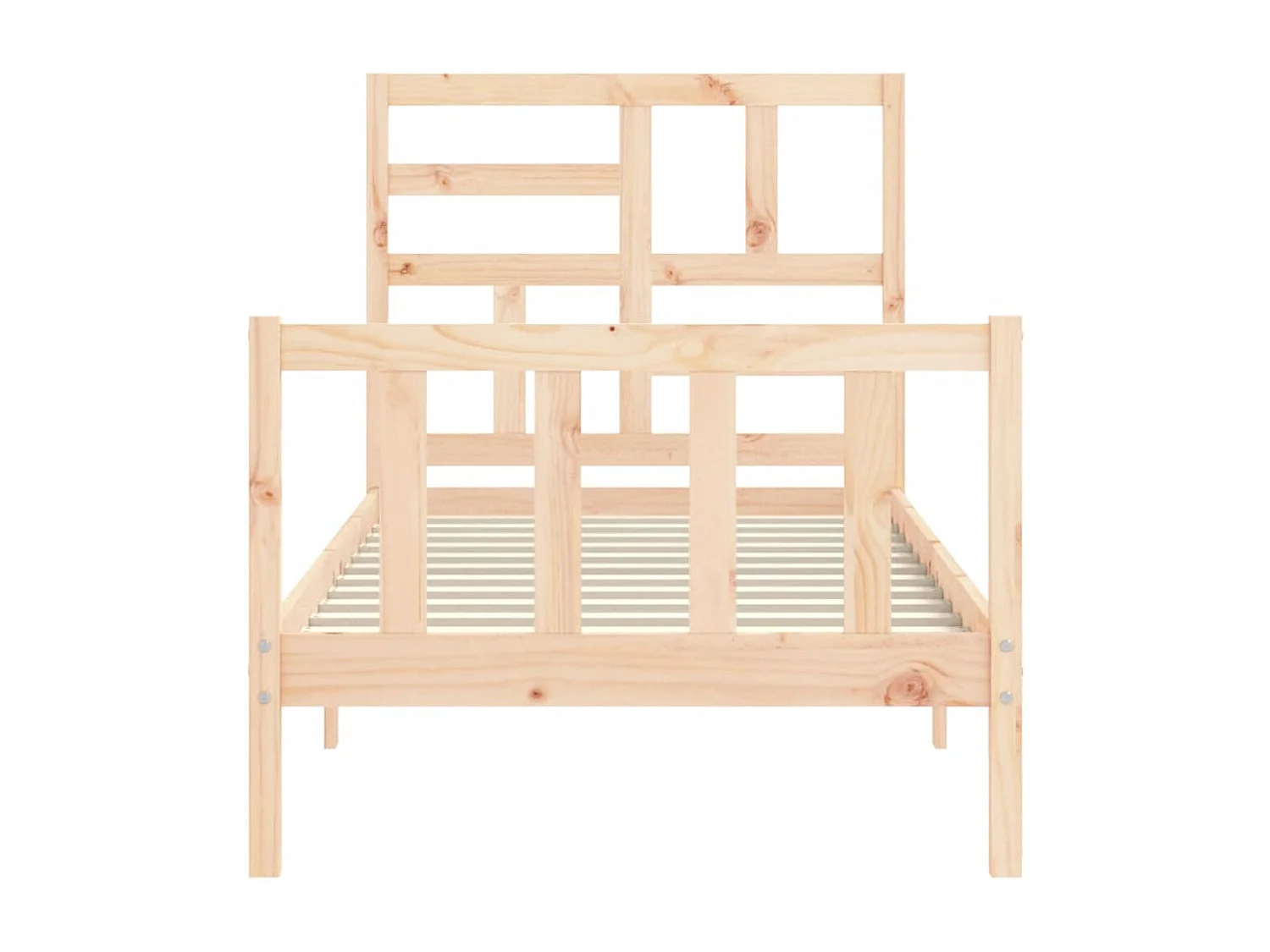 Cadre de lit et tête de lit 100x200 bois massif