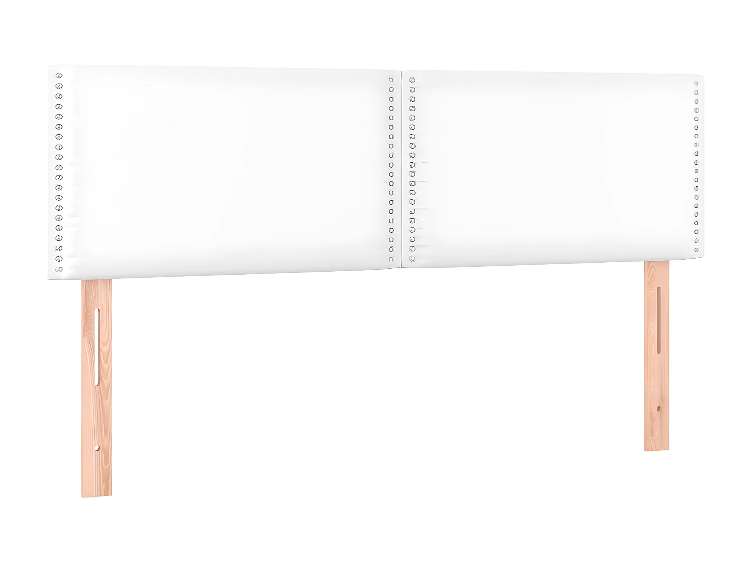 Sommier à lattes de lit avec matelas Blanc 140x190 Similicuir