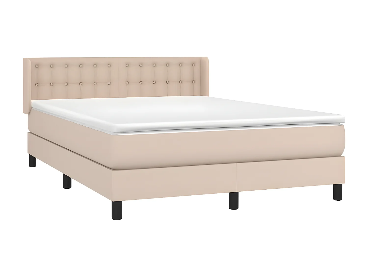 Sommier à lattes de lit avec matelas Cappuccino 140x190