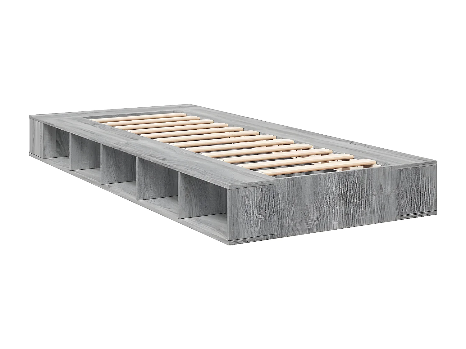 Cadre de lit sonoma gris 90x200 bois d'ingénierie