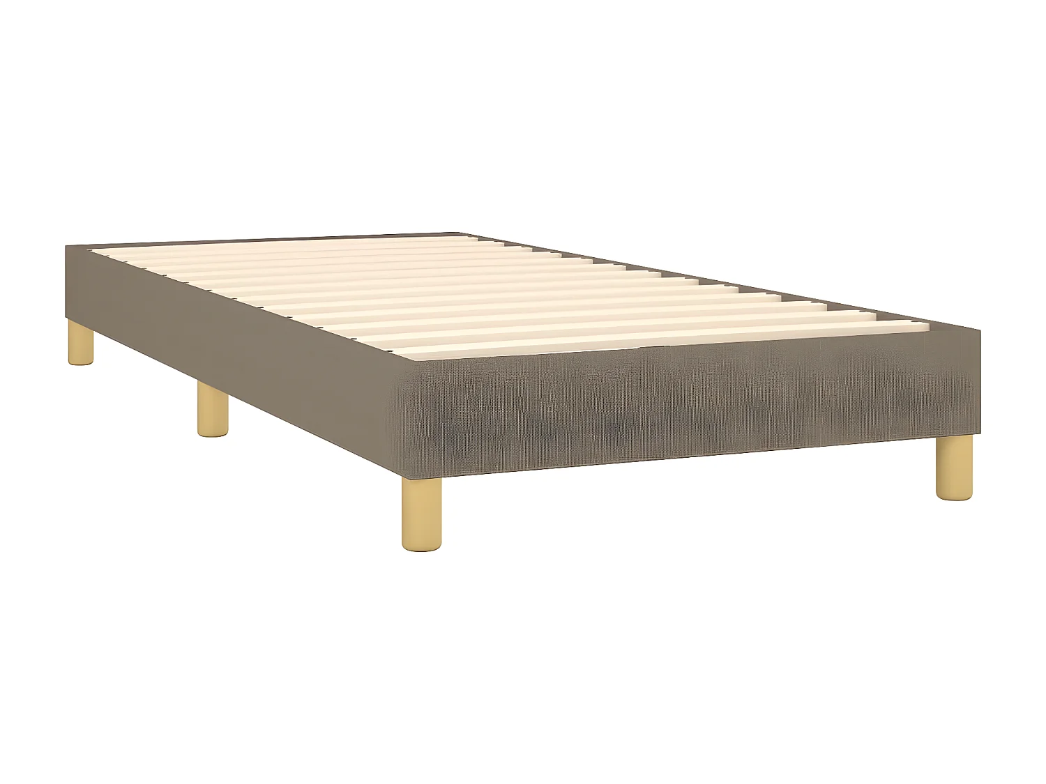 Sommier à lattes de lit avec matelas LED Taupe 100x200 Tissu
