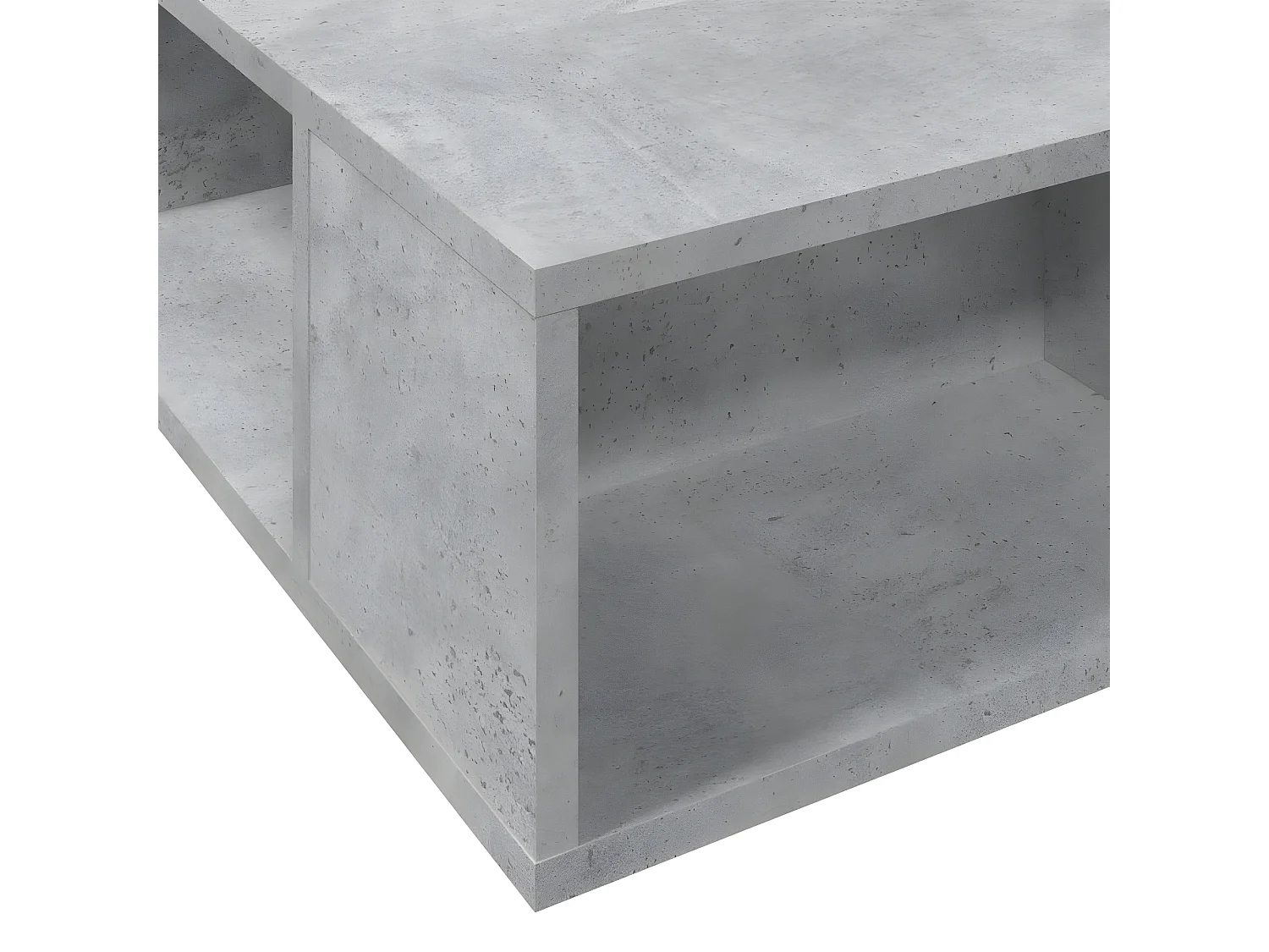 Cadre de lit gris béton 100x200 bois d'ingénierie