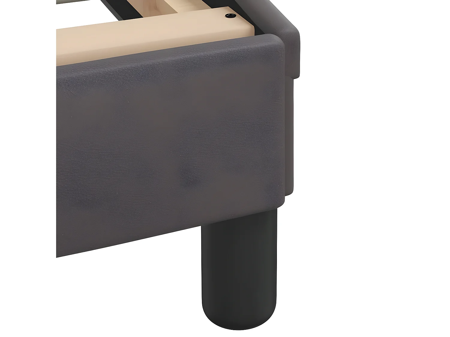 Lit avec matelas gris 140x200 similicuir