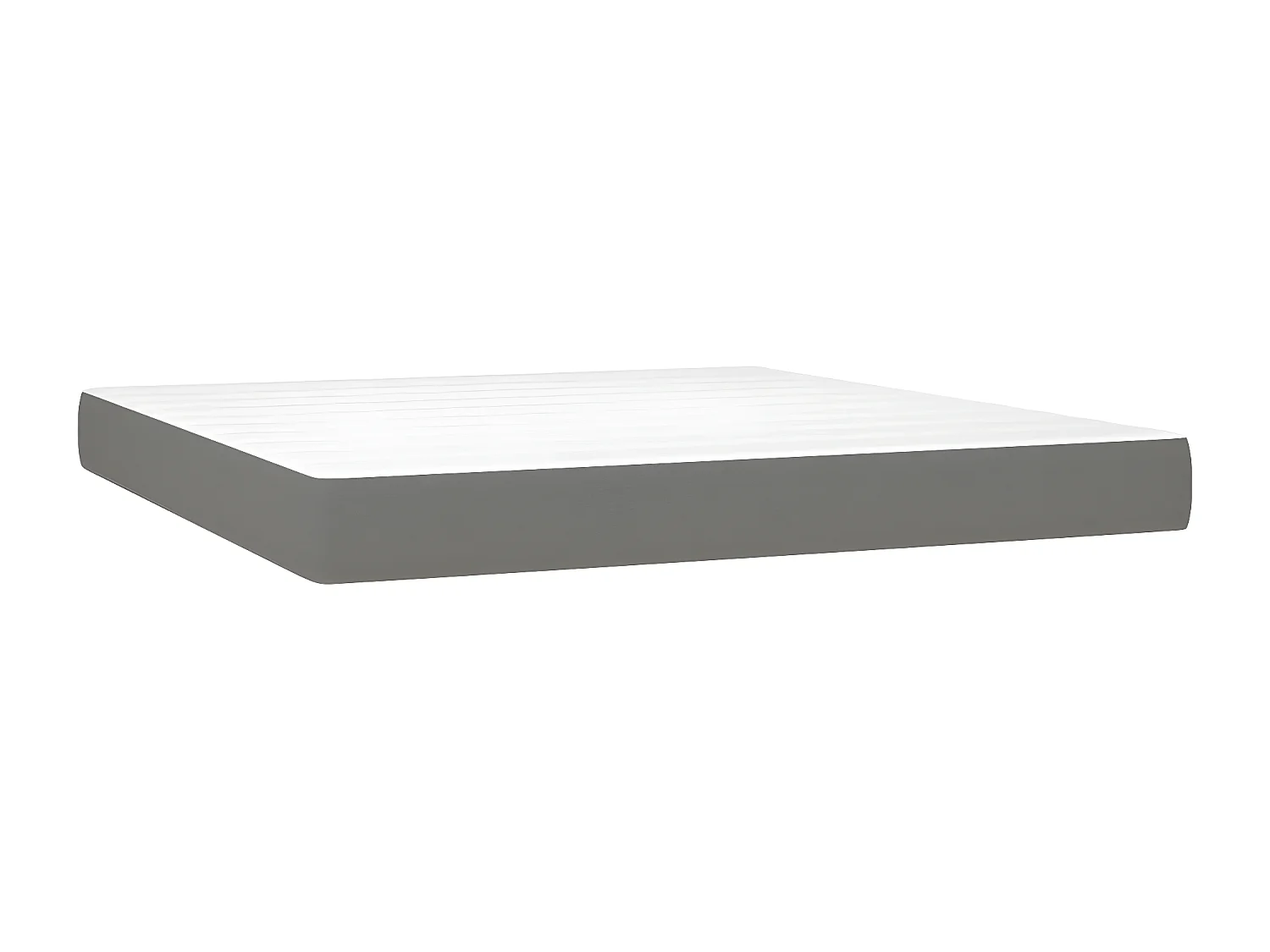 Sommier à lattes de lit avec matelas Gris foncé 180x200 Tissu