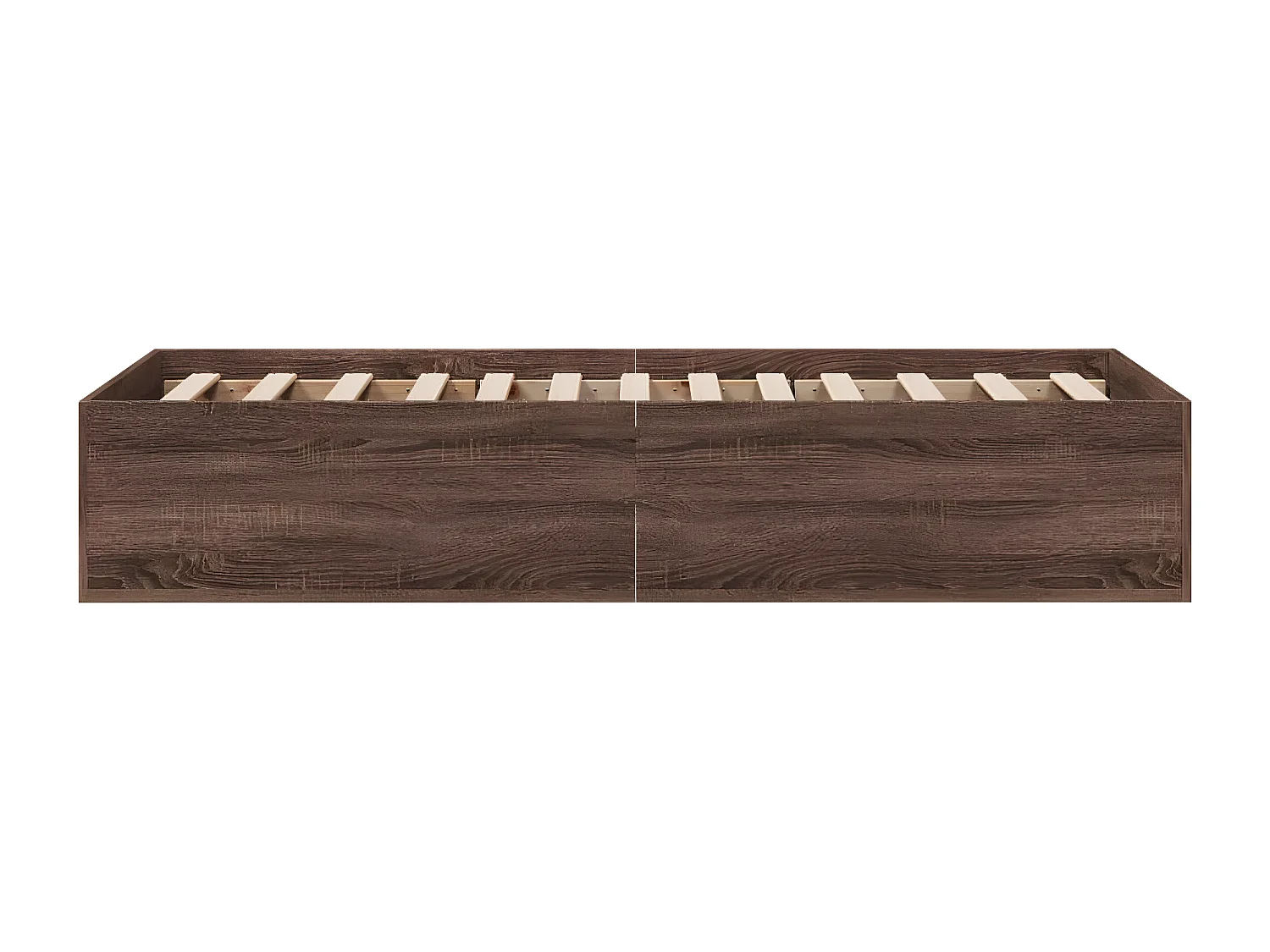 Cadre de lit chêne marron 75x190 bois d'ingénierie