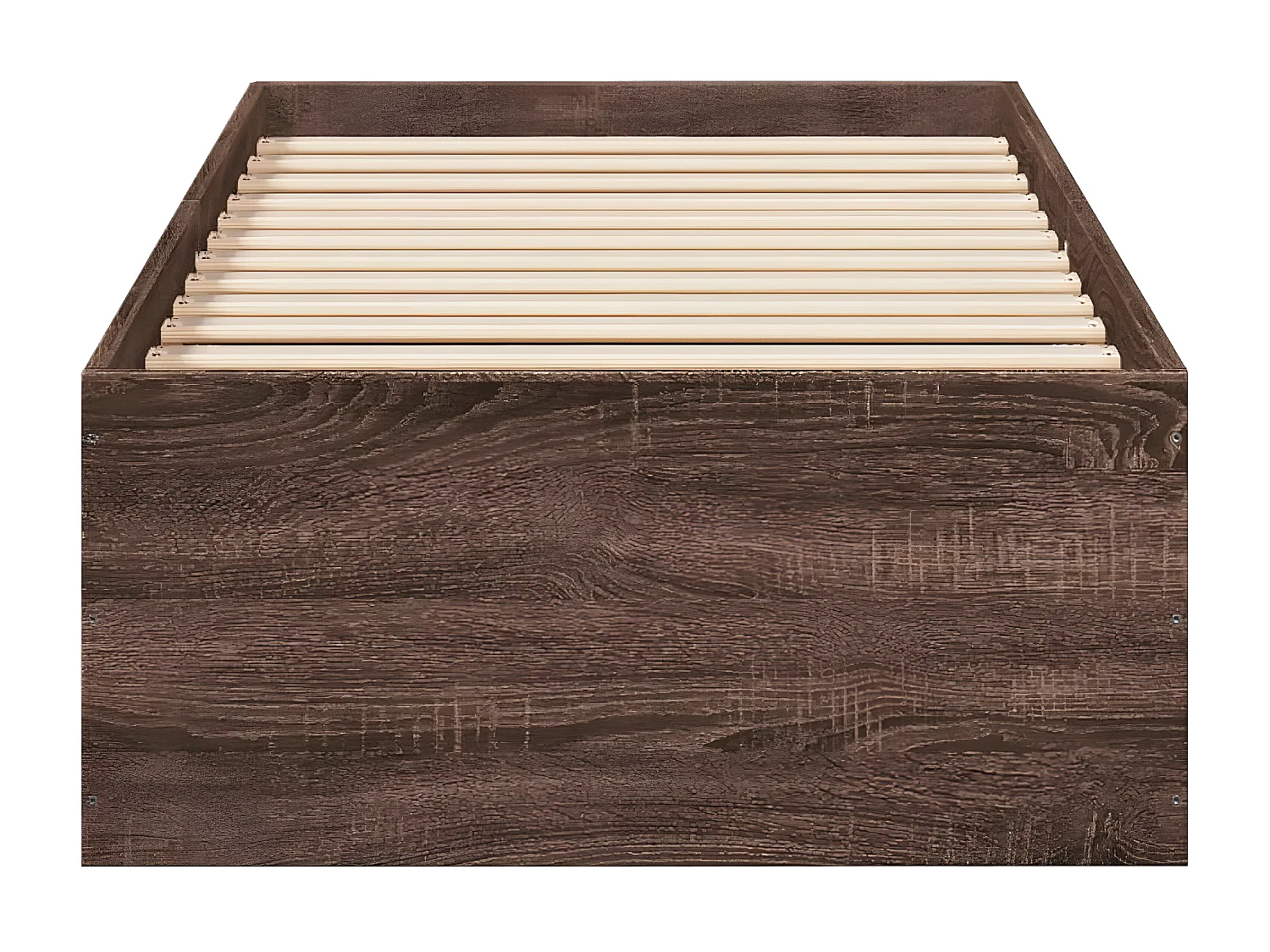 Cadre de lit chêne marron 75x190 bois d'ingénierie