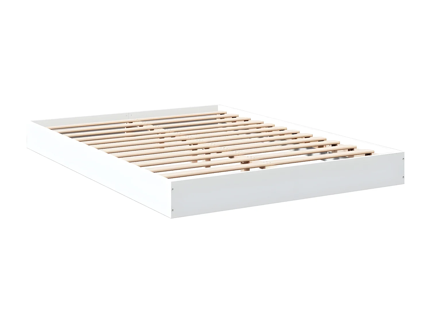 Cadre de lit blanc 140x200 bois d'ingénierie