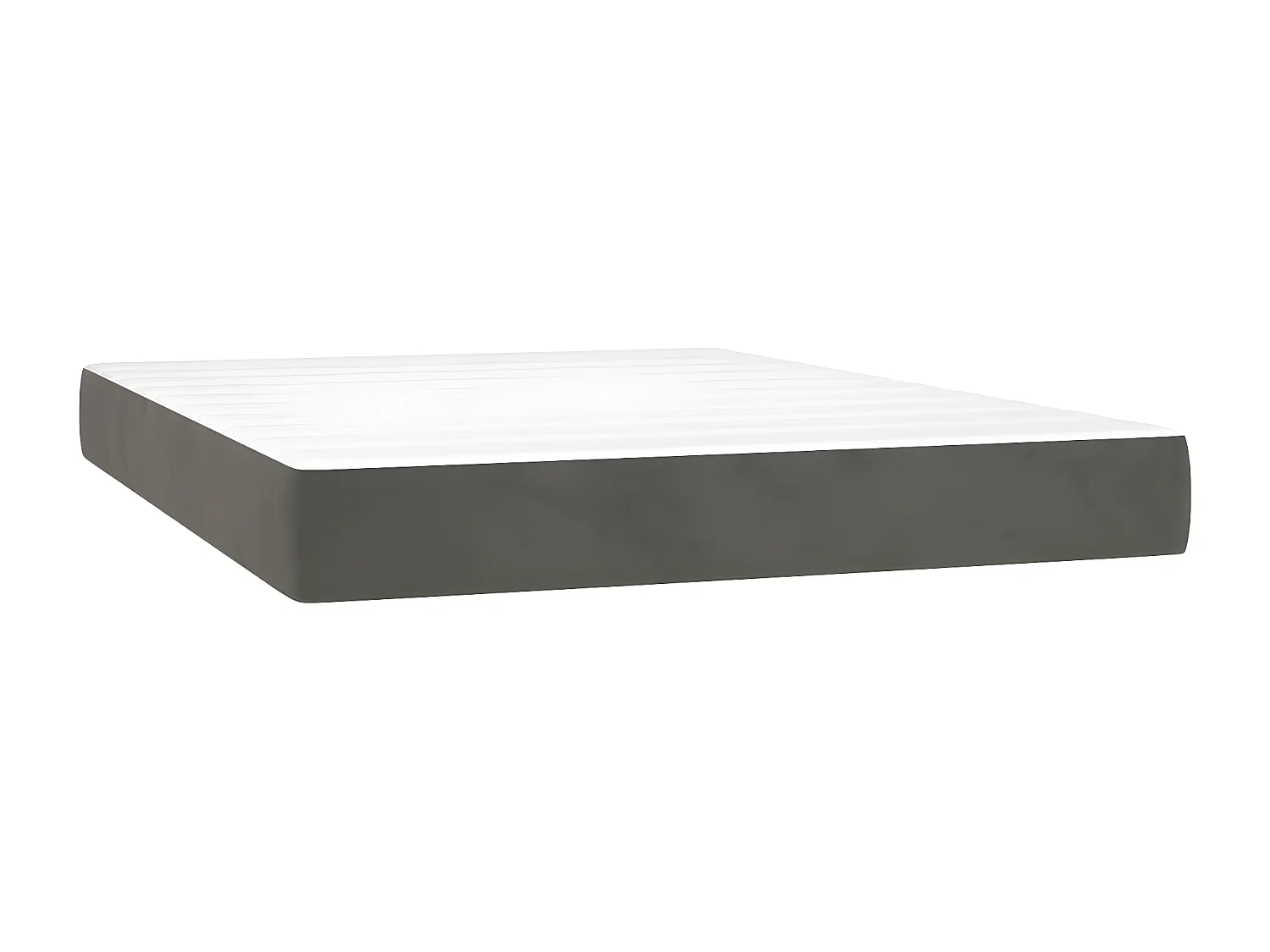 Sommier à lattes de lit avec matelas LED Gris foncé 140x200