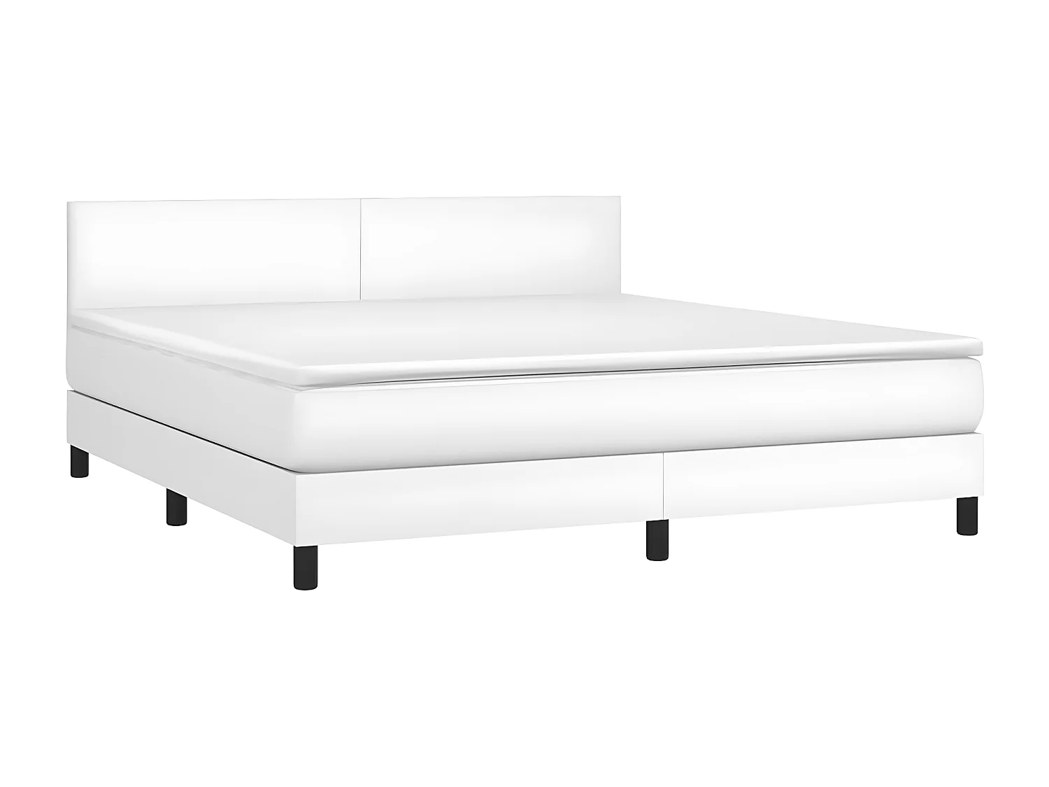 Sommier à lattes de lit avec matelas et LED Blanc 180x200