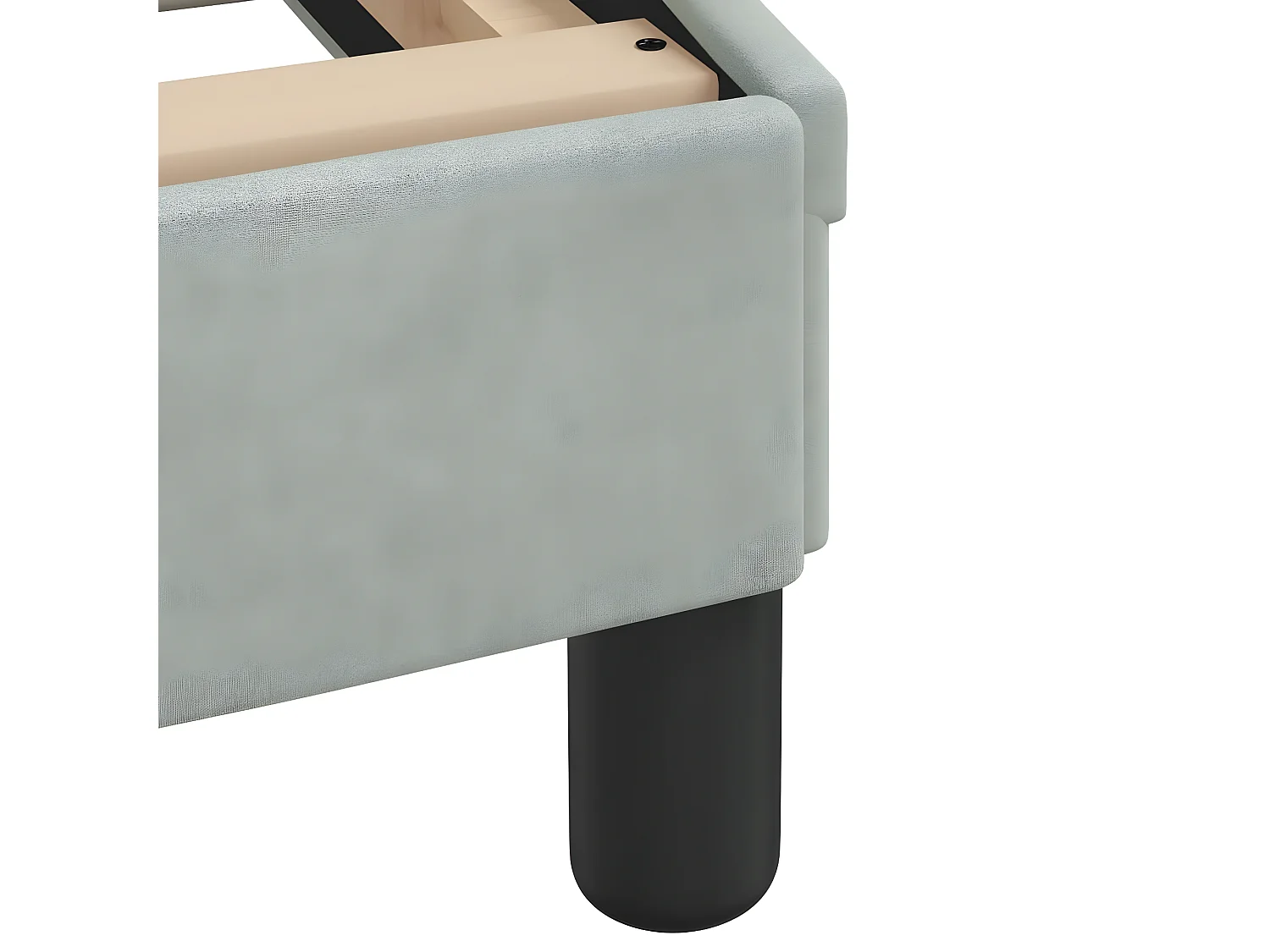 Lit avec matelas gris clair 120x200 velours