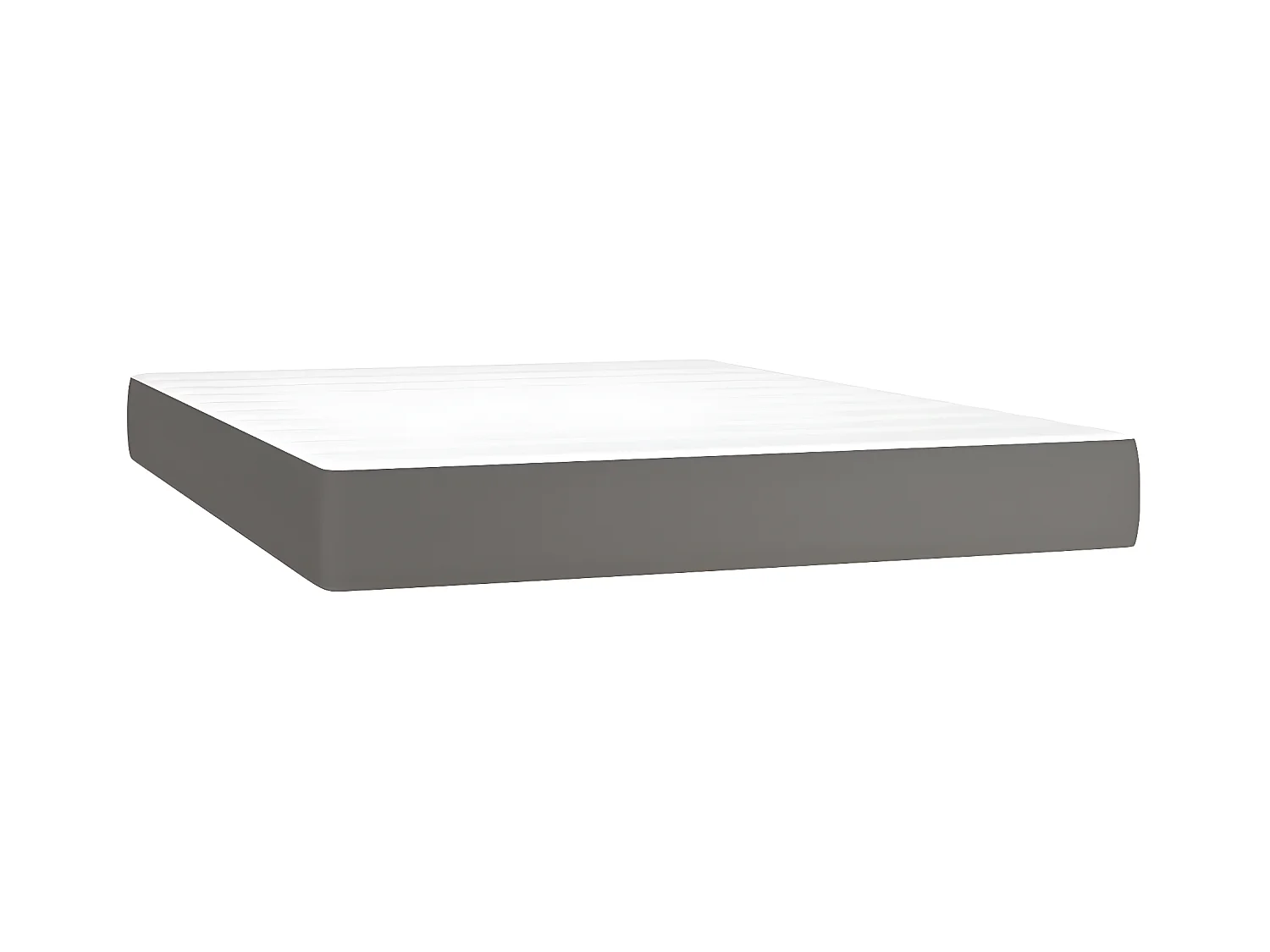 Sommier à lattes de lit avec matelas et LED Gris 140x190