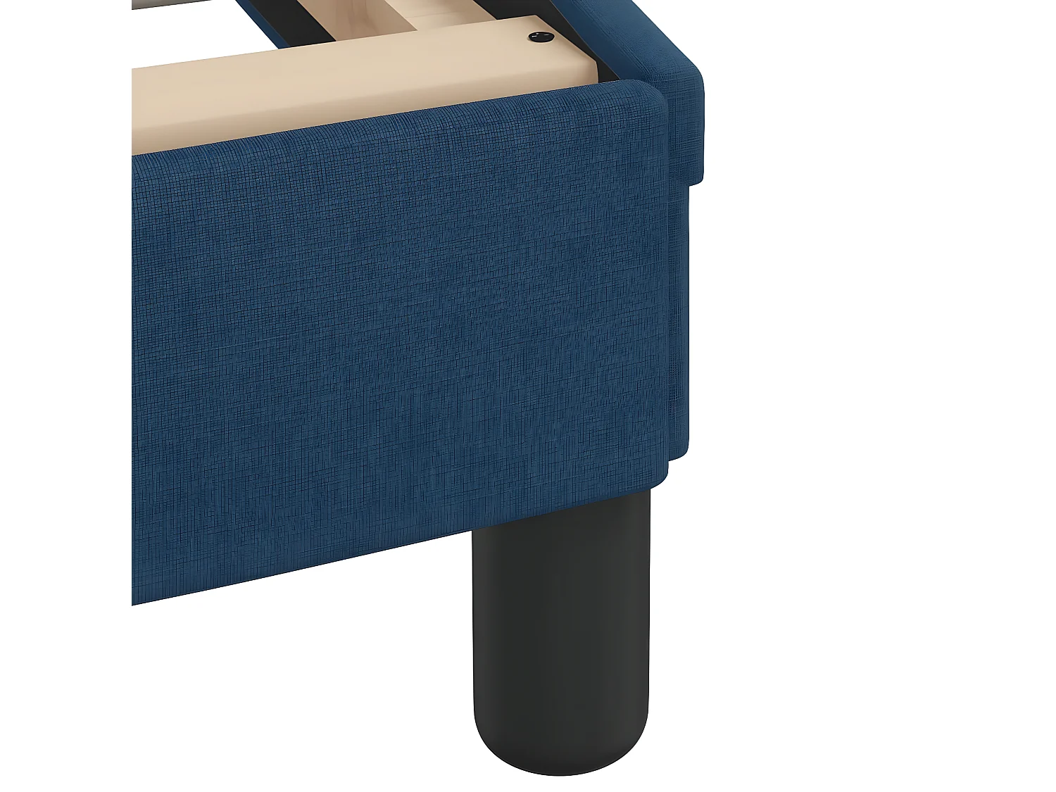 Lit avec matelas bleu 140x200 tissu