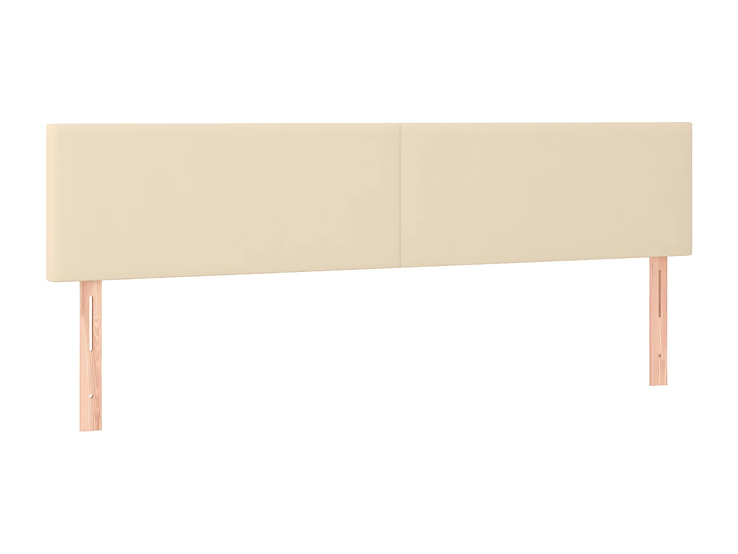 Sommier à lattes de lit avec matelas Crème 180x200 Tissu