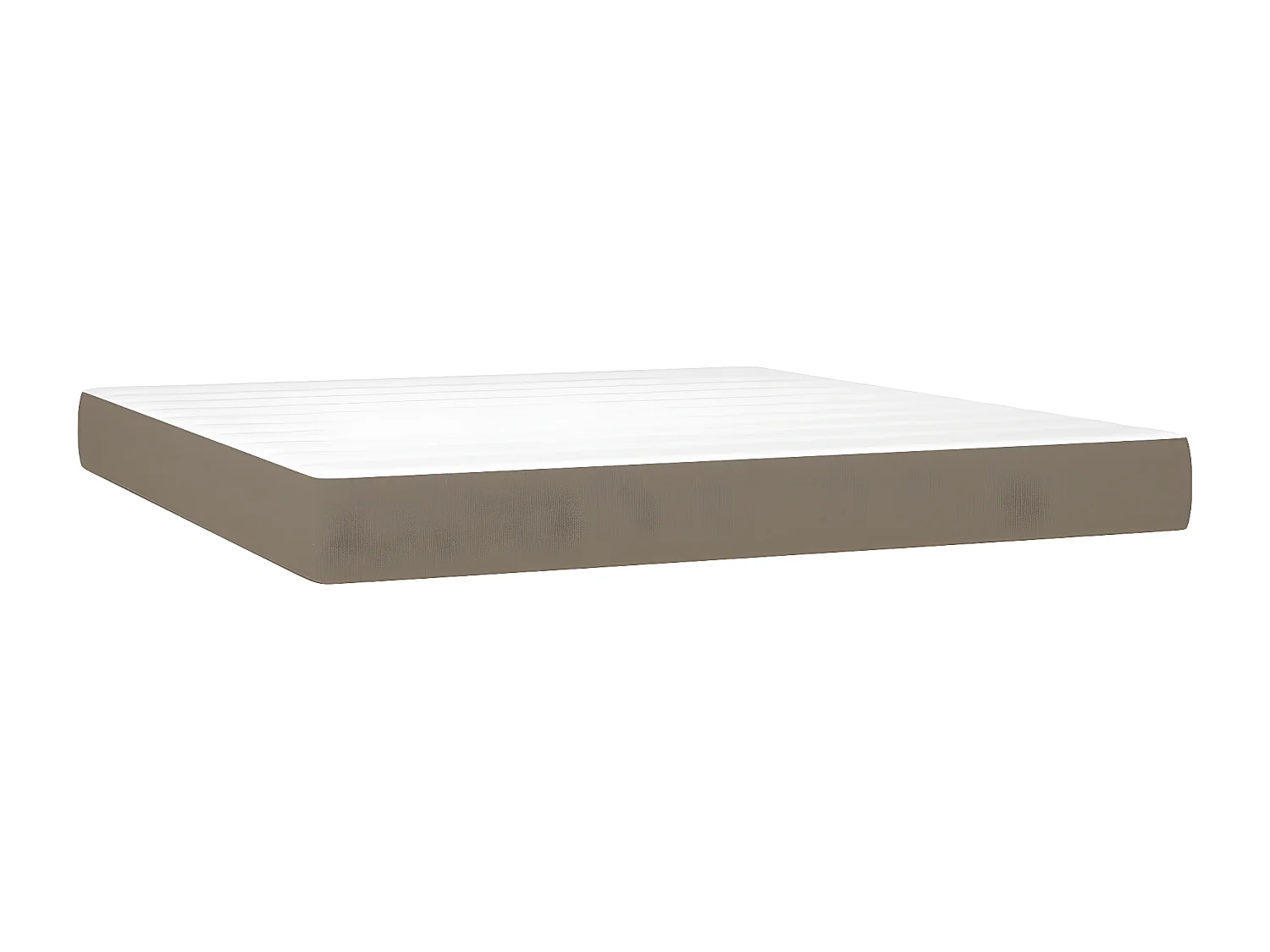 Sommier à lattes de lit avec matelas Taupe 180x200 Tissu