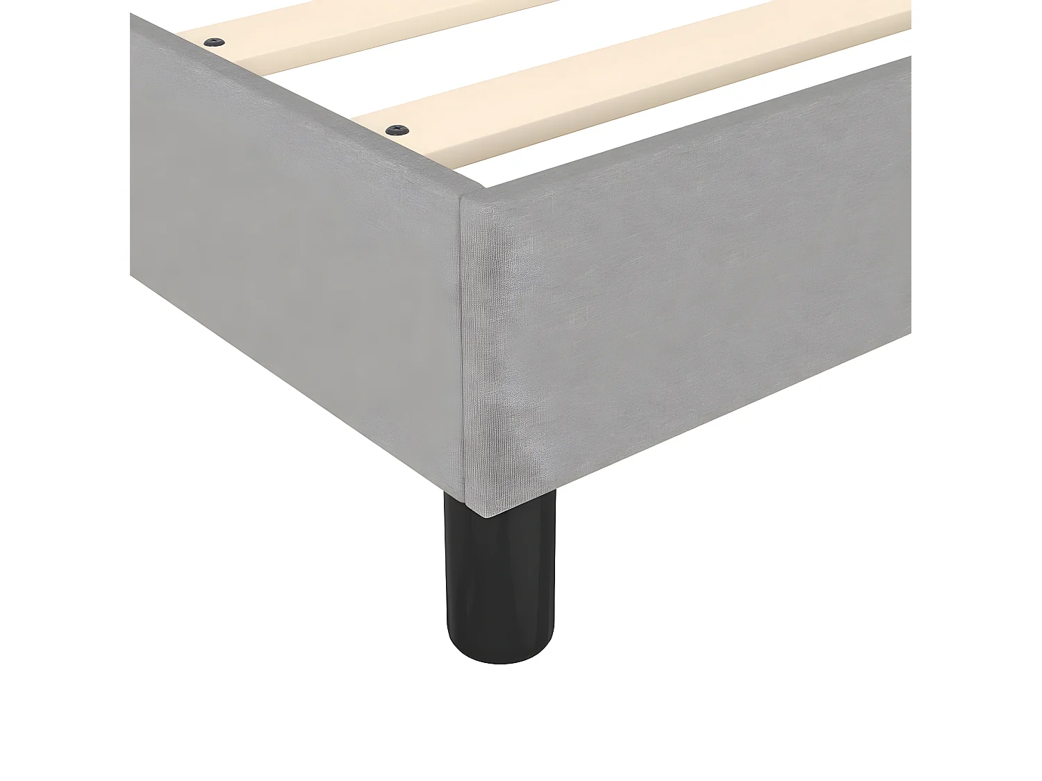 Sommier à lattes de lit avec matelas Gris clair 180x200 Tissu