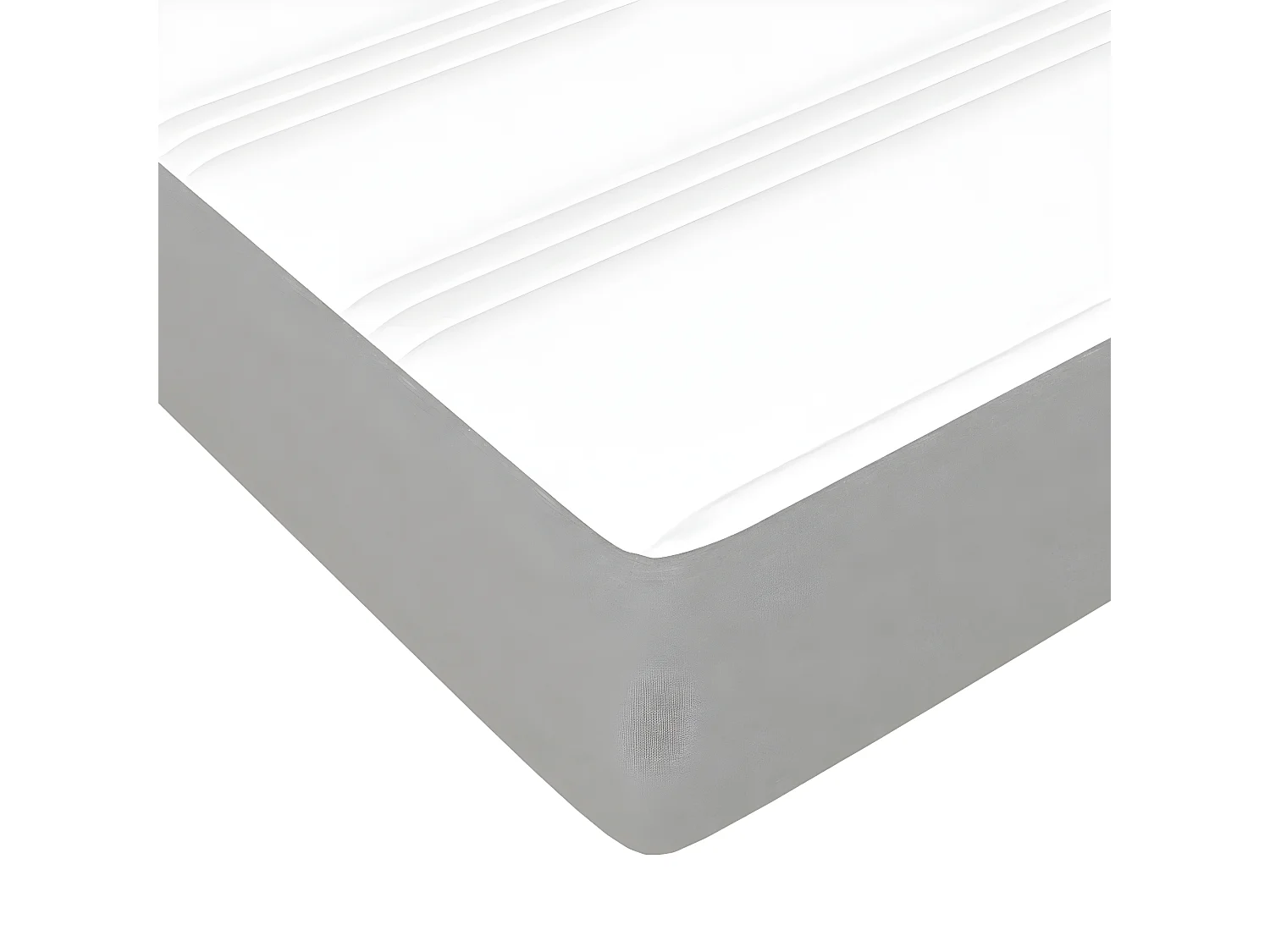 Sommier à lattes de lit avec matelas Gris clair 180x200 Tissu