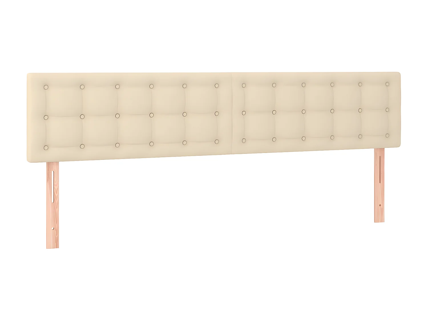 Sommier à lattes de lit avec matelas Crème 180x200 Tissu