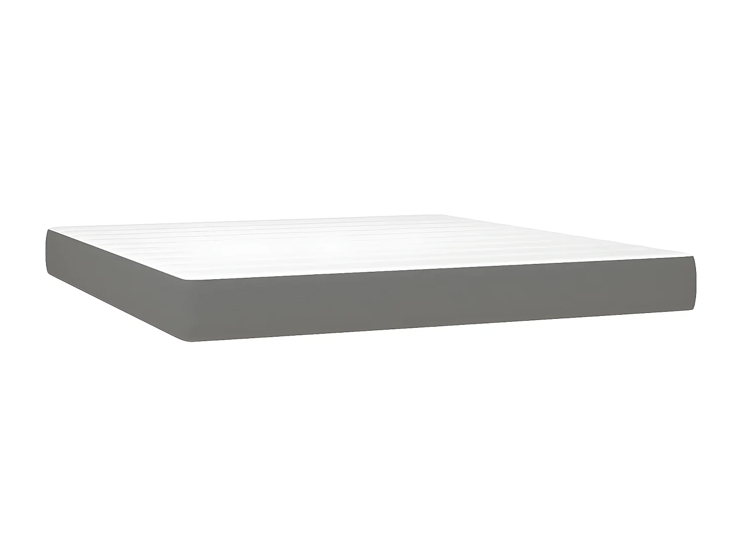 Sommier à lattes de lit avec matelas Gris foncé 180x200 Tissu