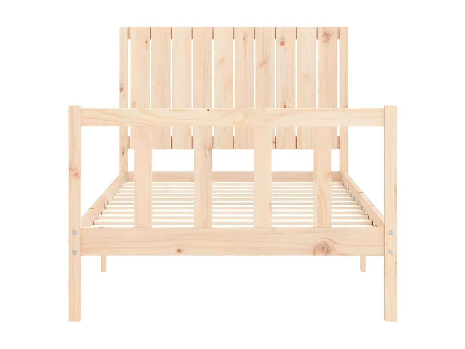 Cadre de lit et tête de lit 100x200 bois massif