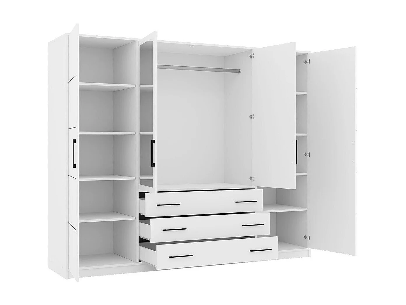 Roupeiro Dortivu 112, Número de prateleiras: 8, 20x20x6cm