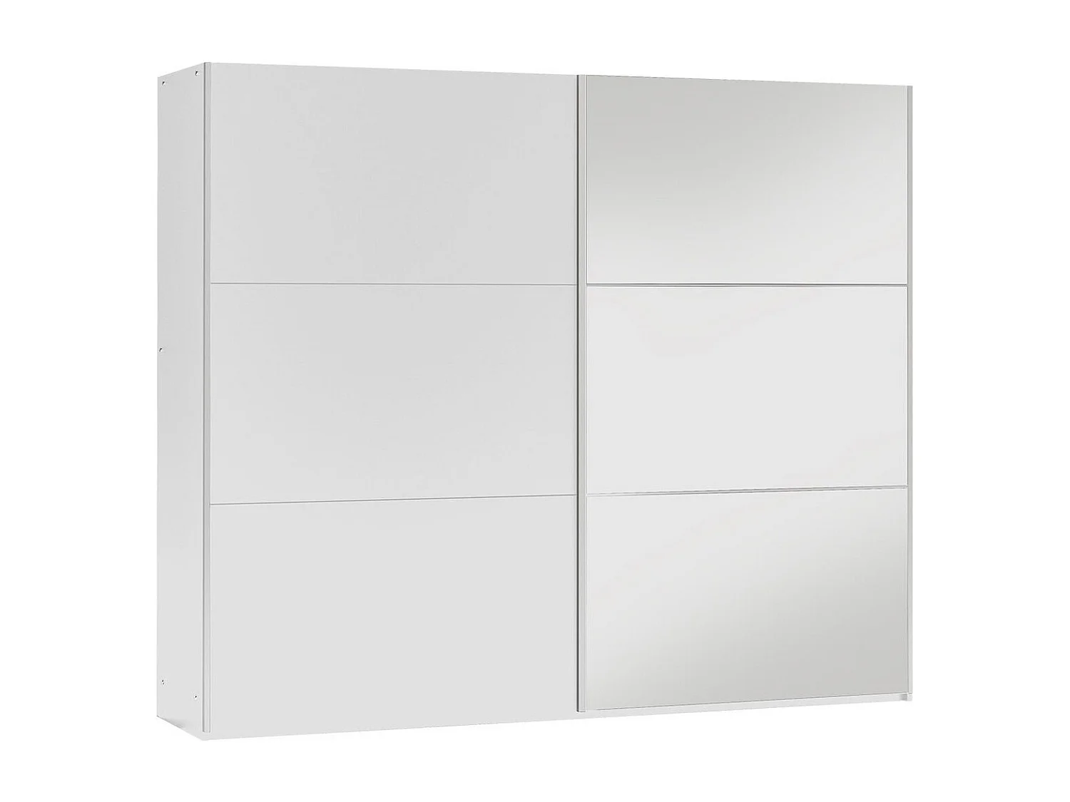 Armoire Honolulu 229, Blanc, 215x250x65cm, Portes d'armoire: Coulissantes