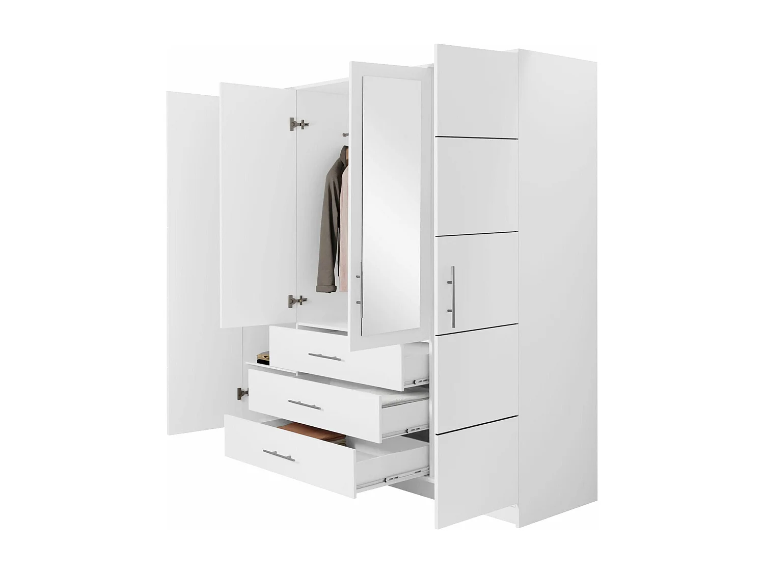 Armoire Dortivu 113, Sonoma chêne, 200x196x58cm, Portes d'armoire: Avec des charnières