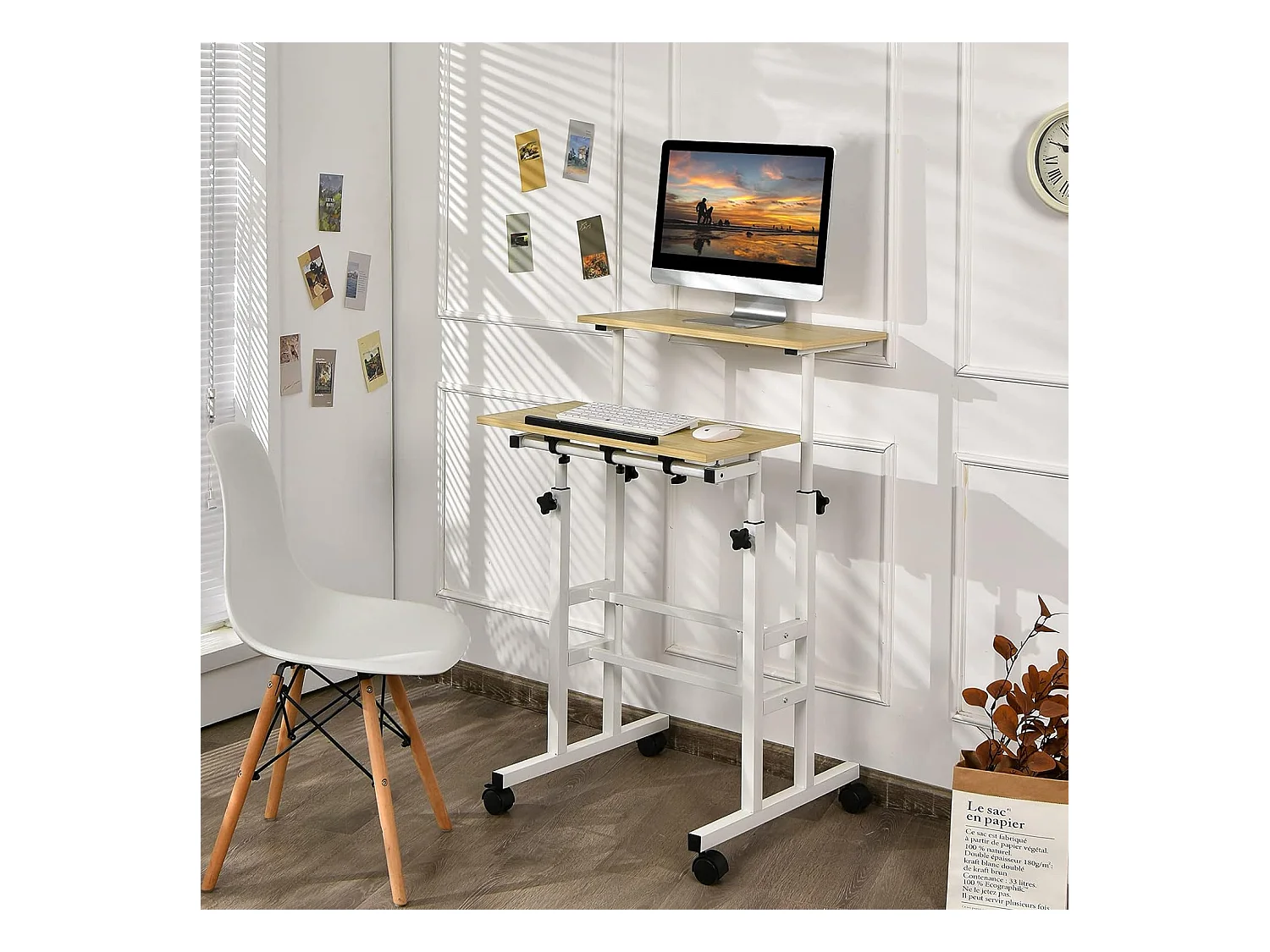Sitz-Steh Schreibtisch Stehschreibtisch TI89605