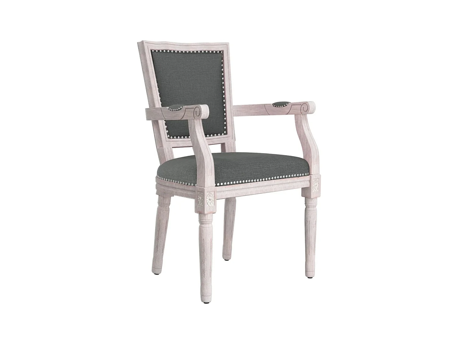 Chaise à manger Gris foncé Tissu