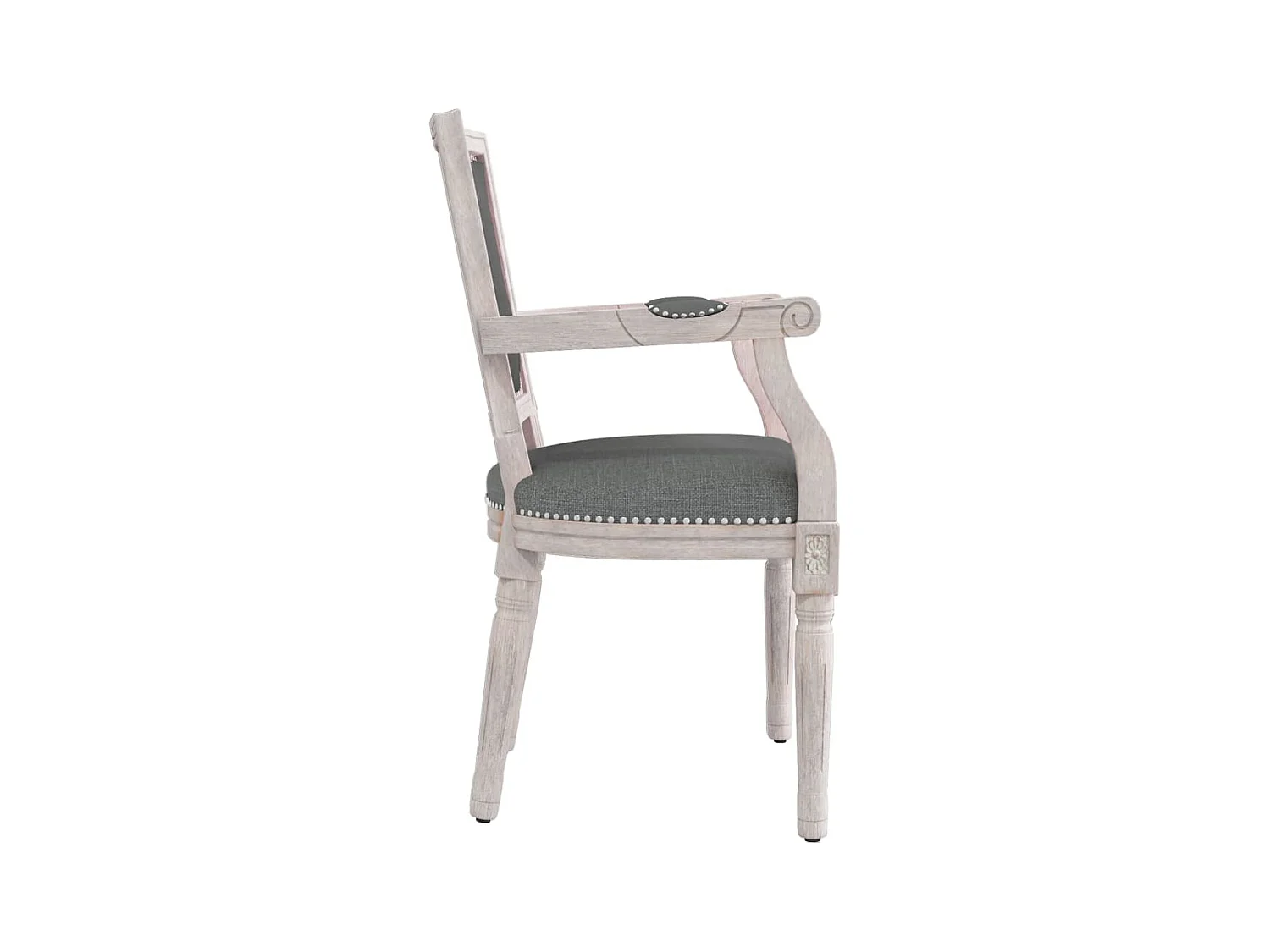 Chaise à manger Gris foncé Tissu