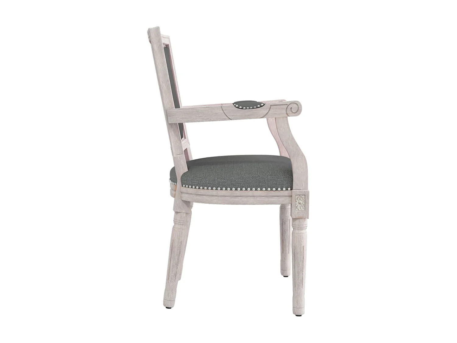 Chaise à manger Gris foncé Tissu