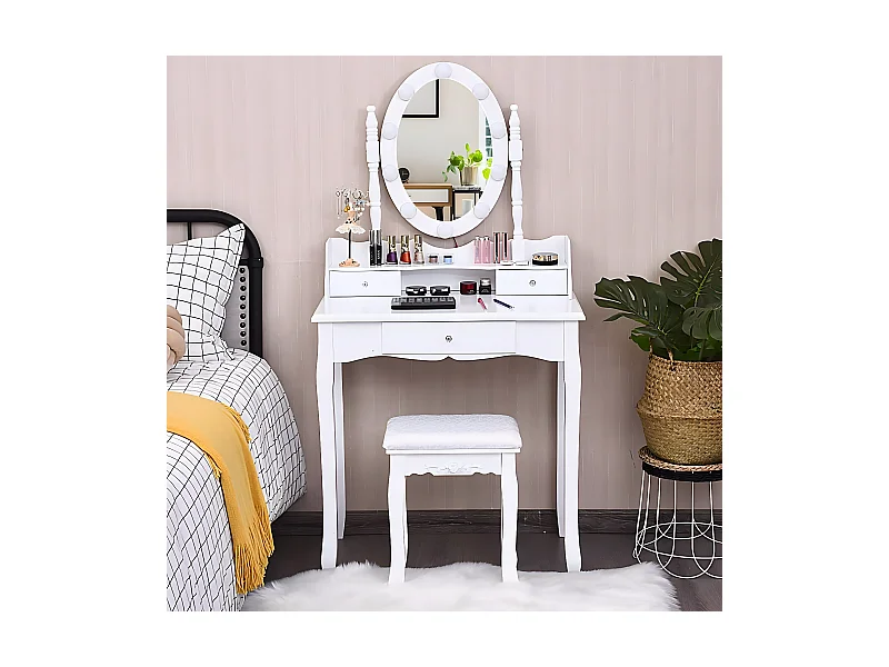 Schminktisch mit Hocker Frisiertisch