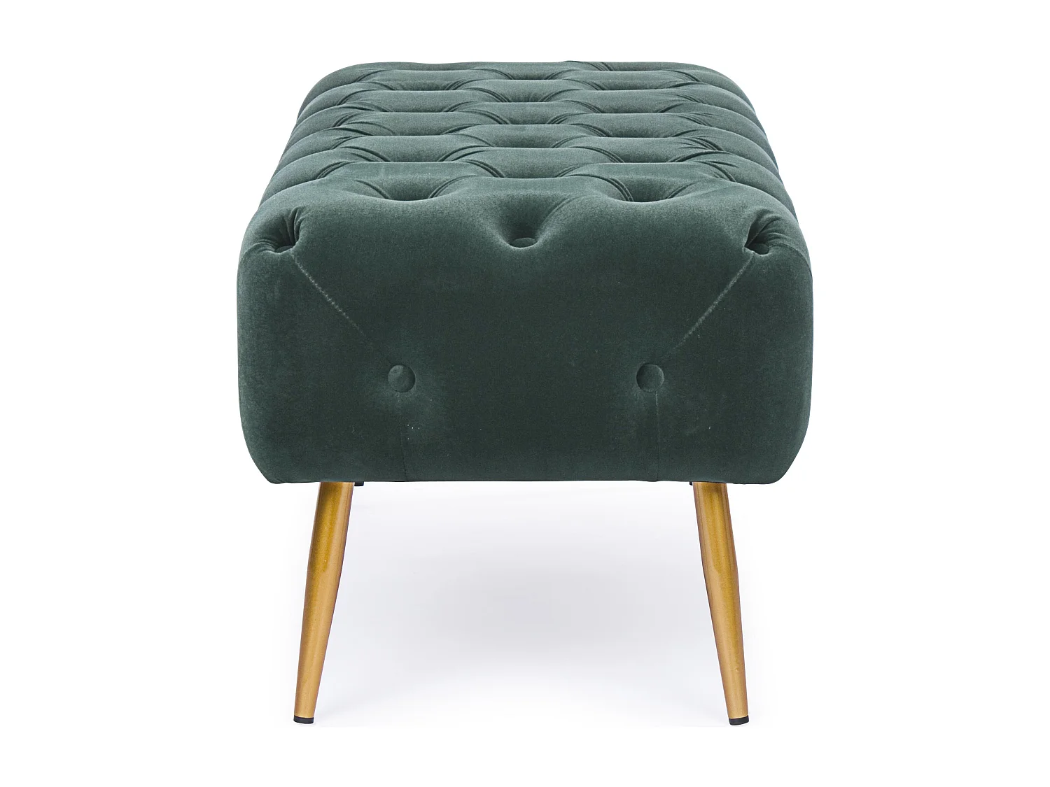 Banc en bois MDF et polyester capitonné vert Acinte L 103cm