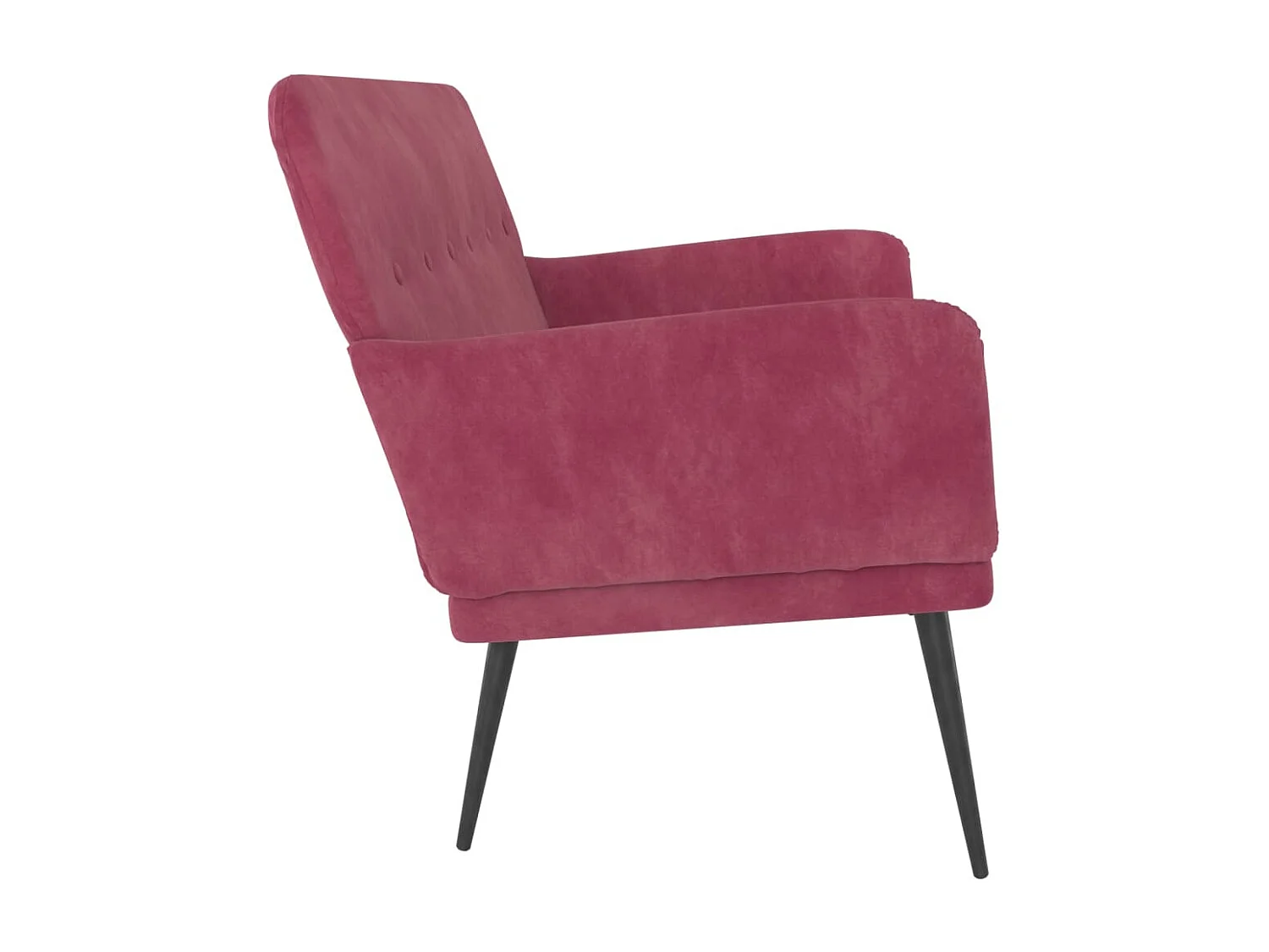 Banc Rouge bordeaux 108x79x79 Velours