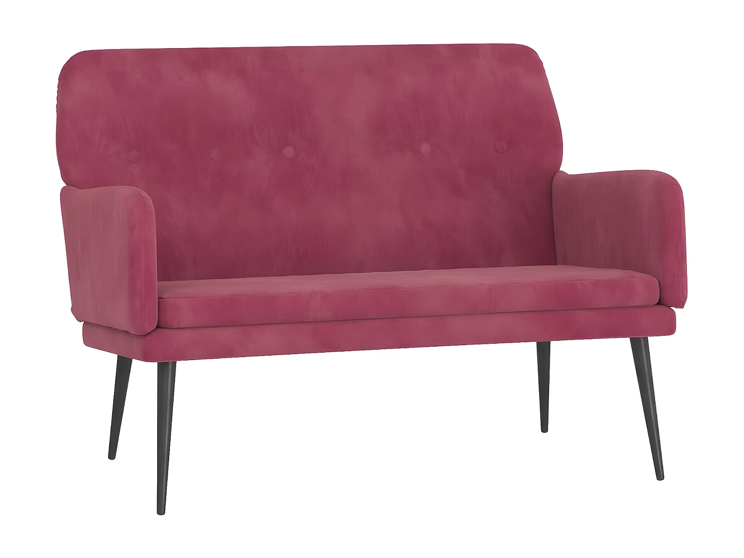 Banc Rouge bordeaux 108x79x79 Velours