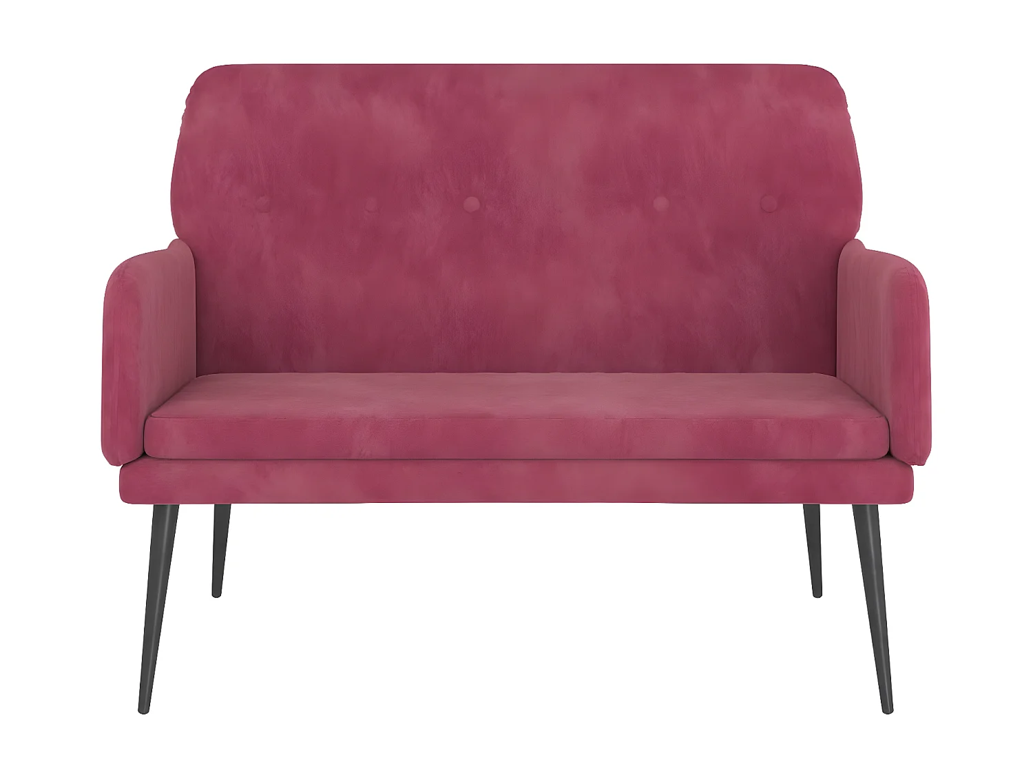 Banc Rouge bordeaux 108x79x79 Velours